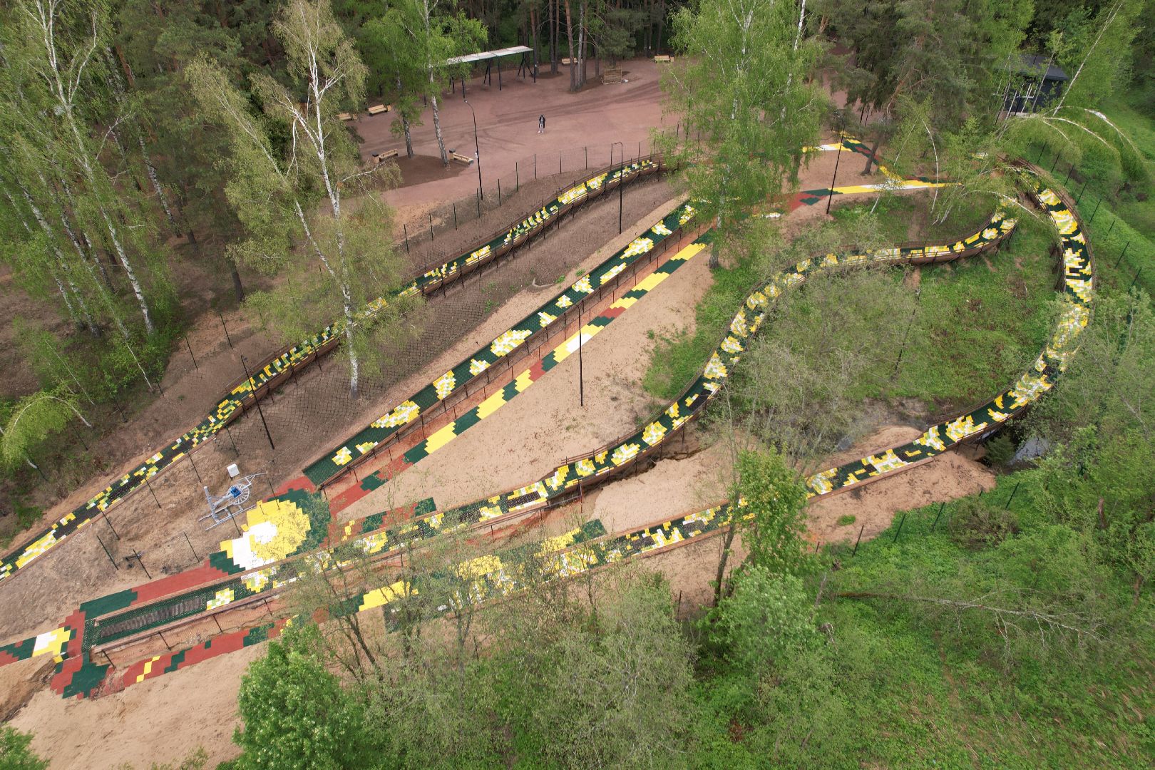 видео с коптера, Талицкий лес, тюбинговая трасса в клину,