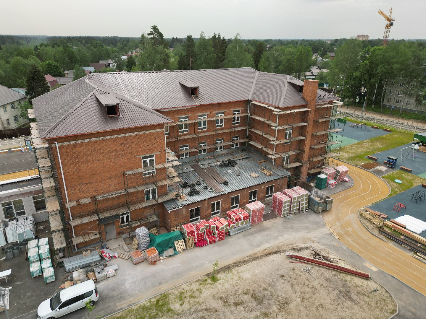 видео с коптера, школа в поварово, школа в солнечногорске,