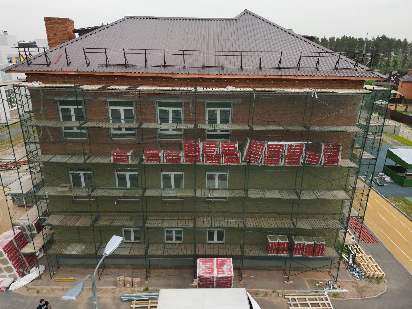 видео с коптера, школа в поварово, школа в солнечногорске,