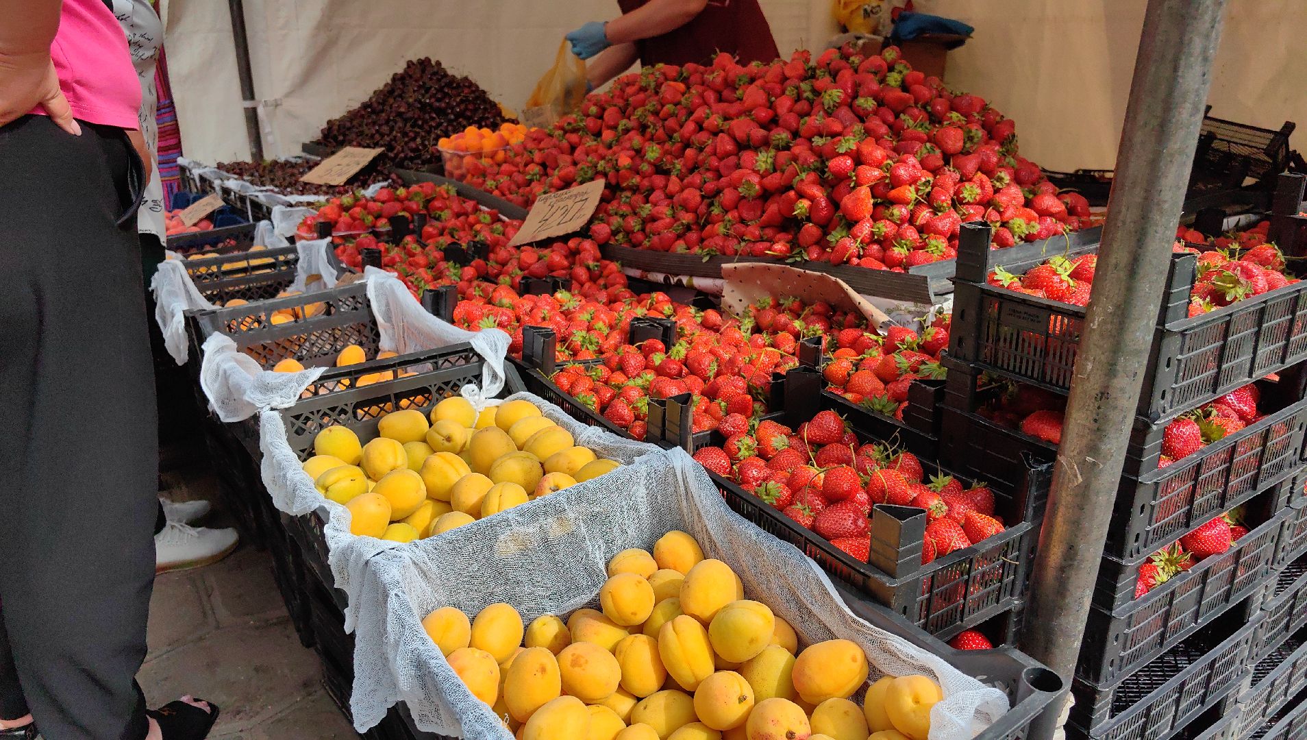 ярмарка, овощи, фрукты, текстиль,