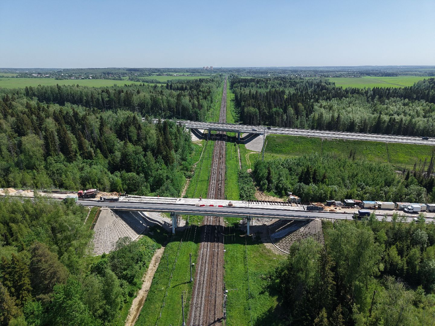 видео с коптера,  ремонт путепровода, обуховское шоссе,