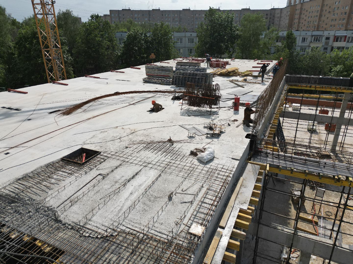 видео с коптера, гимназия 6 в солнечногорске,