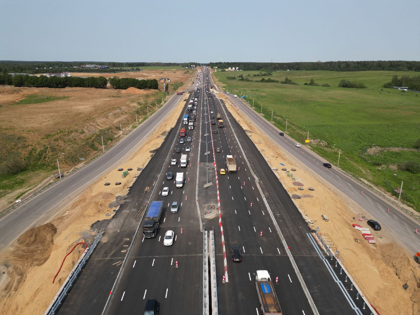 видео с коптера, мост через реку Скалба , м-8 холмогоры, дороги подмосковья,