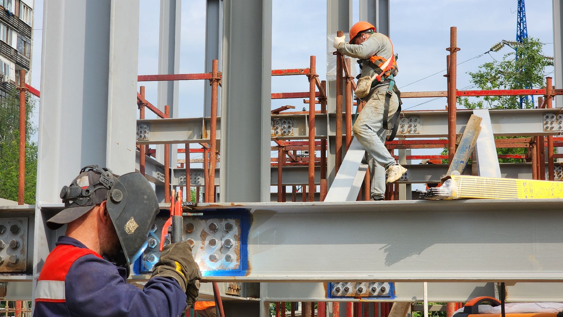 надземный переход, Лобня, Строительство ,