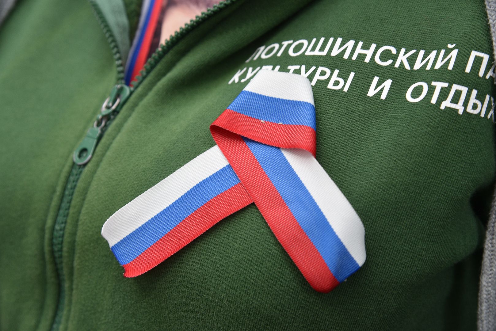 лотошино, лотошинский парк, день россии, триколор, ленточка,