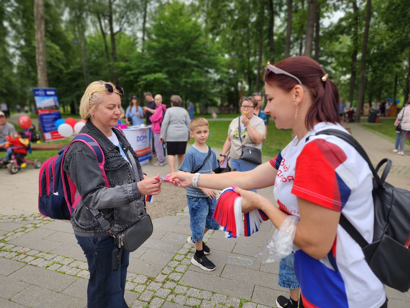 воскресенск, день россии, триколор, волонтеры,