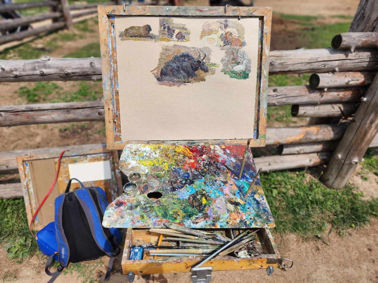 сергиево-посадский городской округ, абрамцевский колледж, колледж абрамцево, пленэр, студенты абрамцевского колледжа,кочевник, верблюжья ферма,