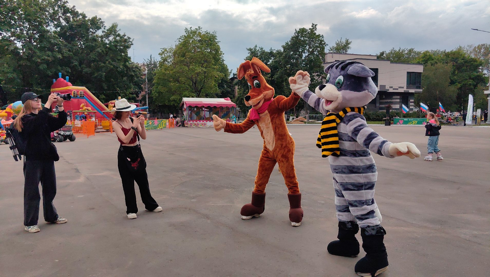 день россии, аквагрим, герои, мультфильм, парк,