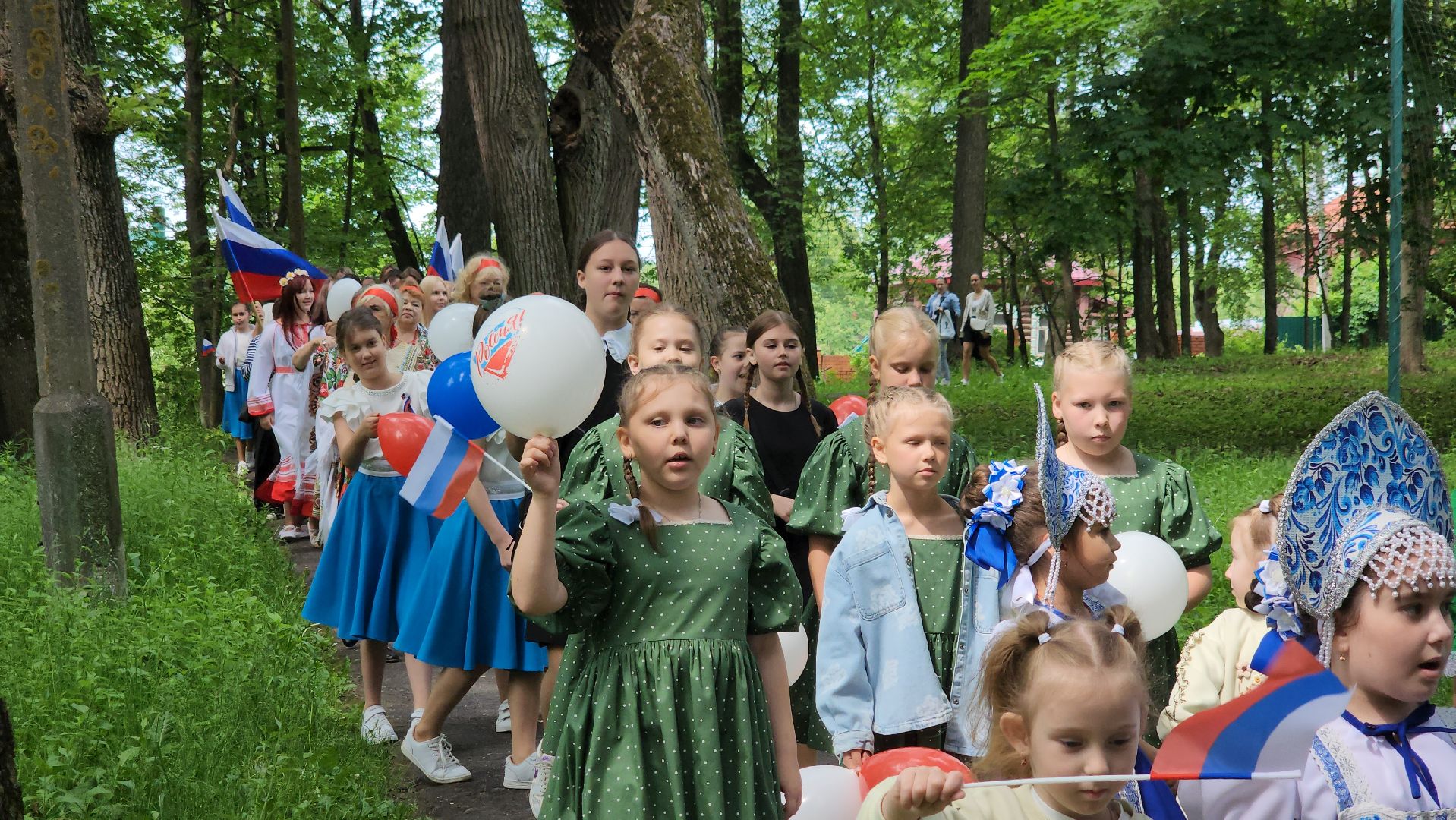 шествие, щёлково, день россии, флаг россии,