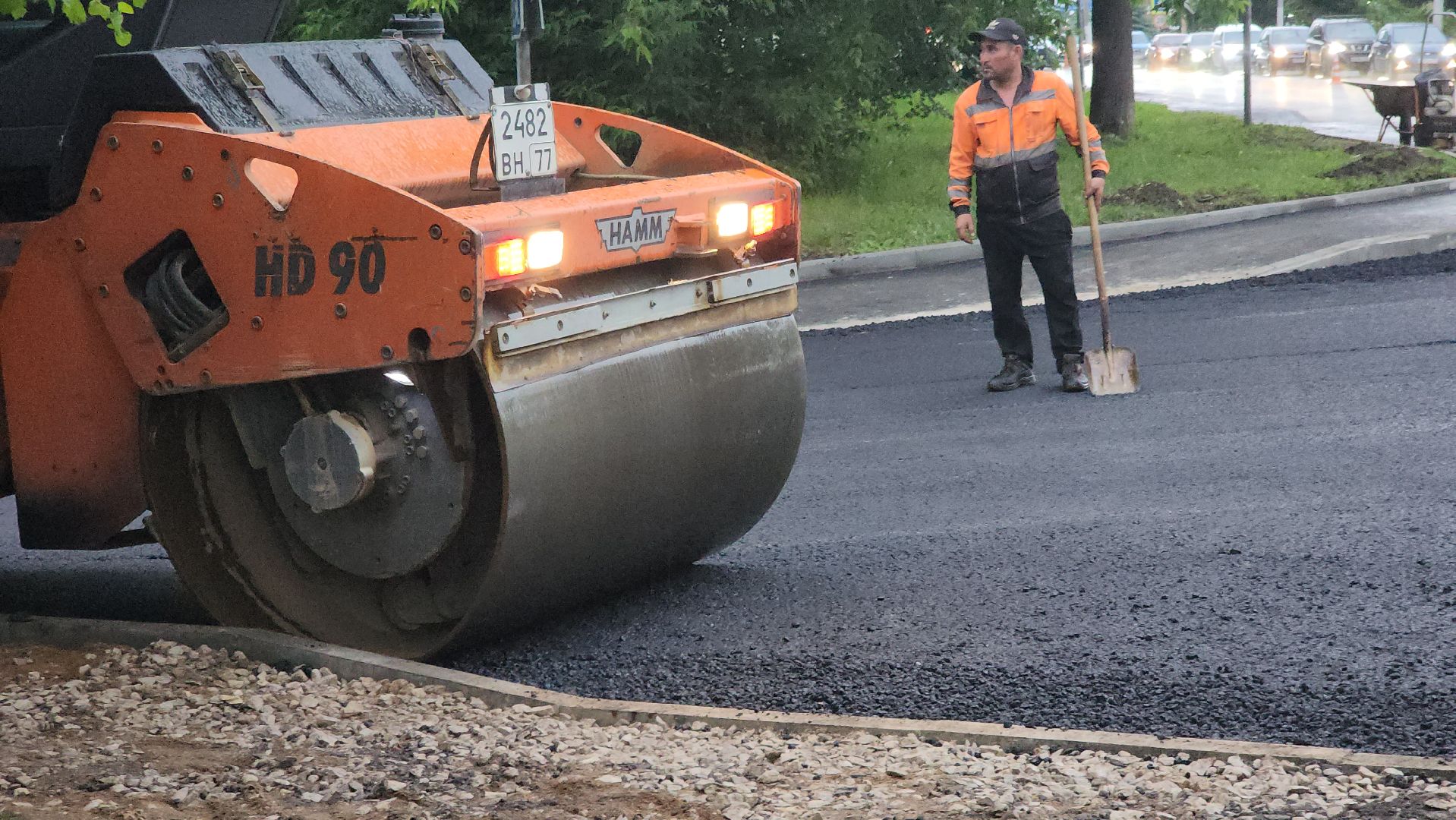 долгопрудный, проспект пацаева, ремонт дороги , асфальт, бордюры,