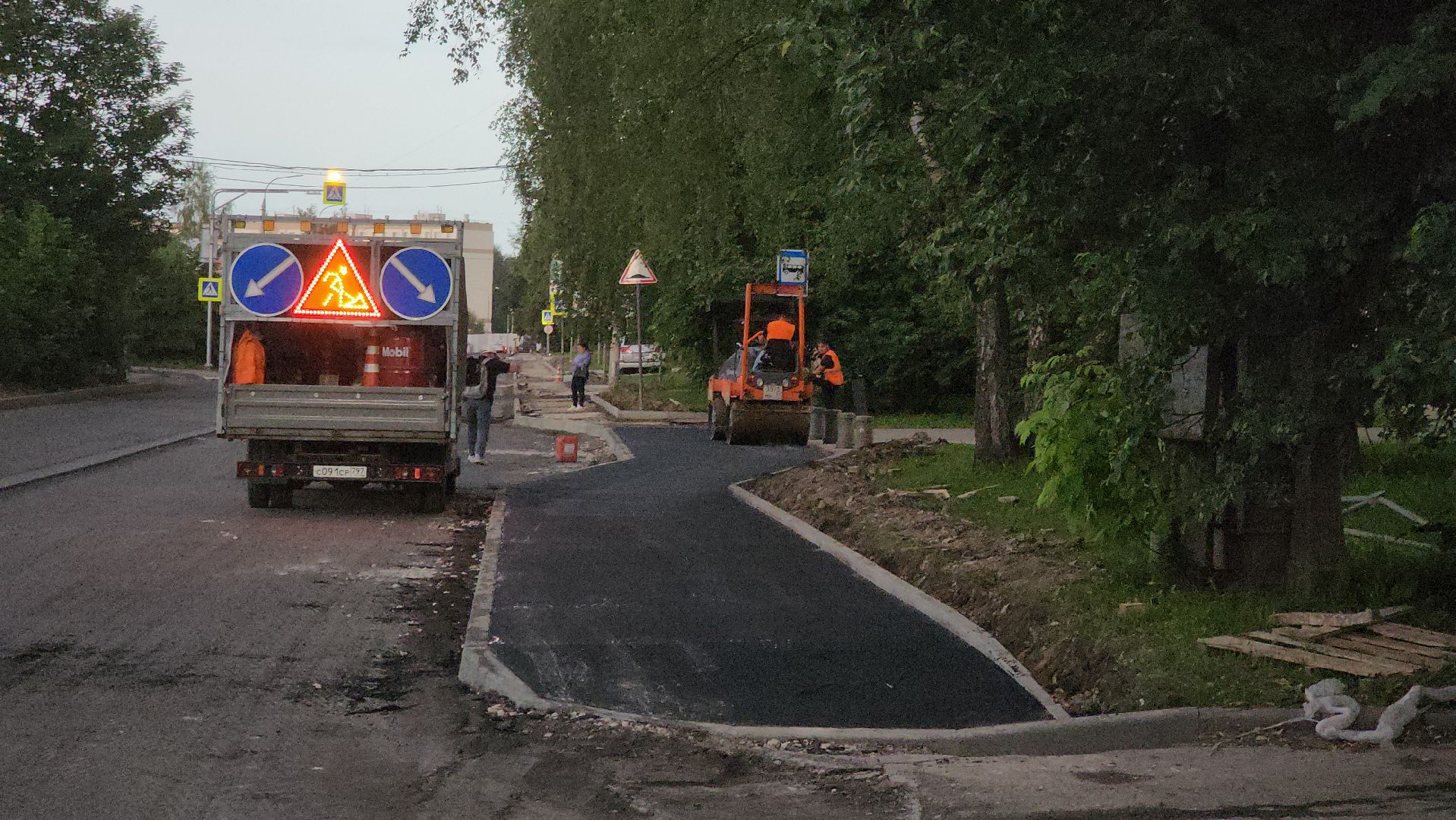 долгопрудный, проспект пацаева, ремонт дороги , асфальт, бордюры,