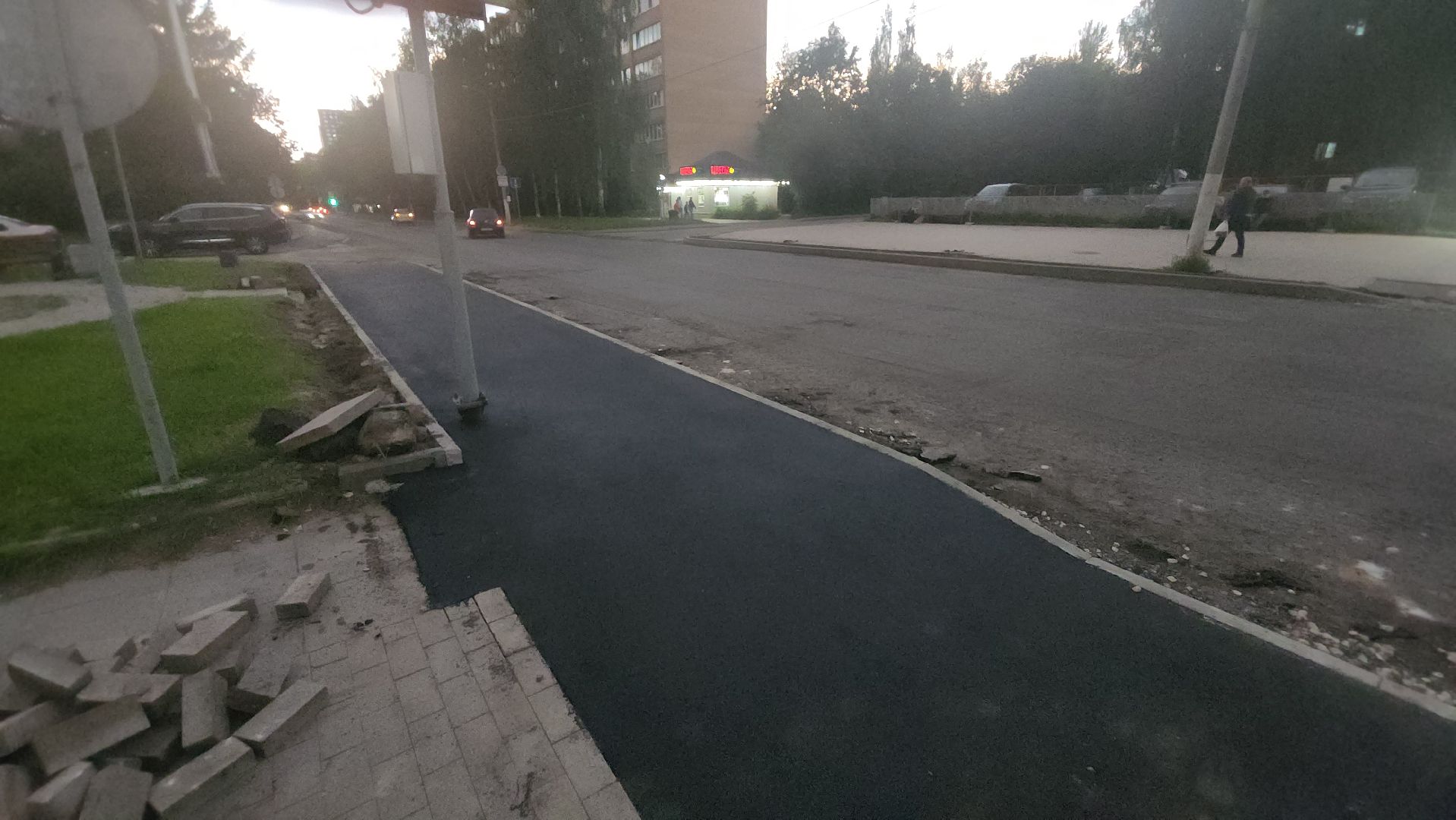 долгопрудный, проспект пацаева, ремонт дороги , асфальт, бордюры,