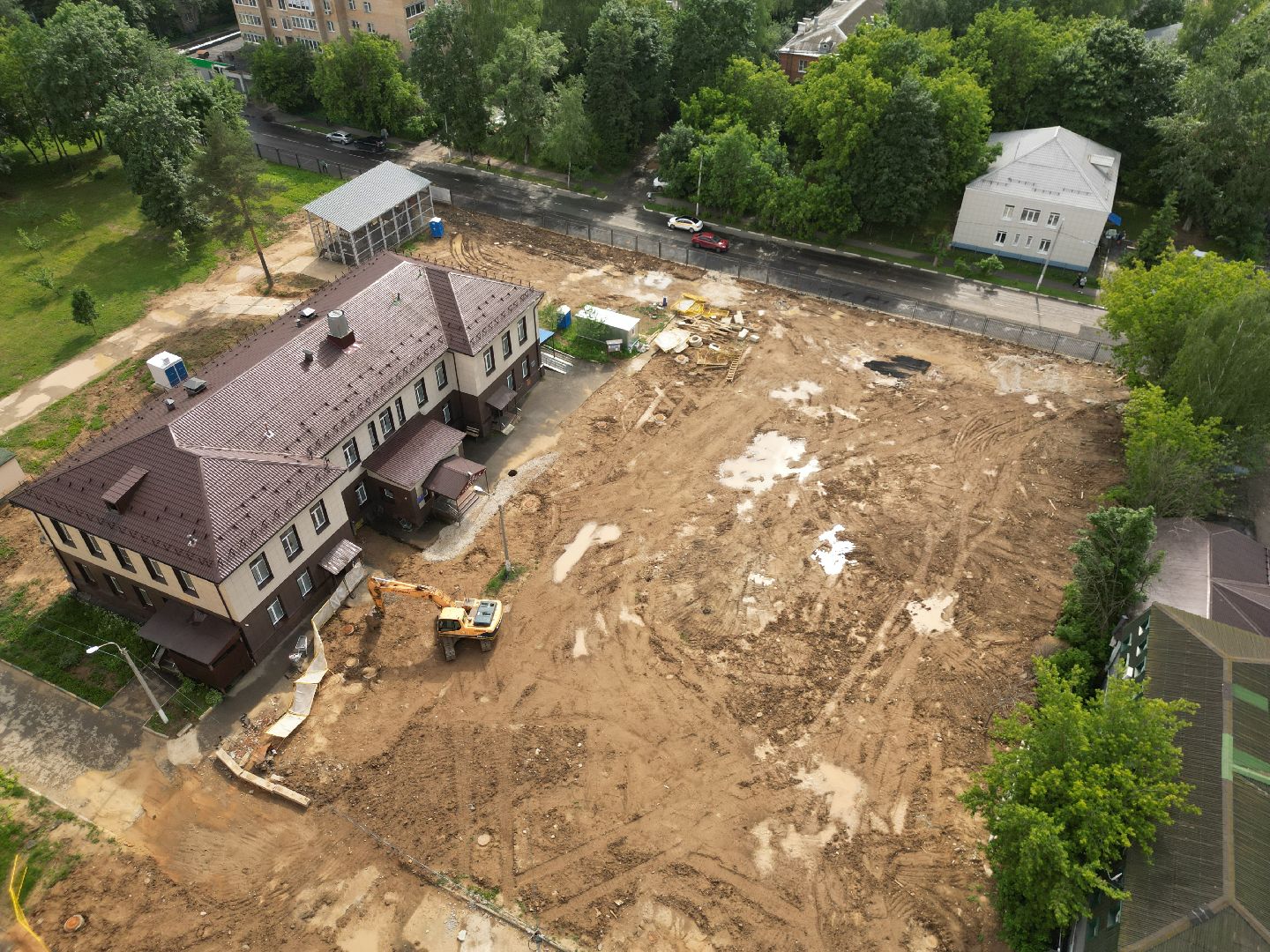 видео с коптера, строительство роддома, медицина в долгопрудном,