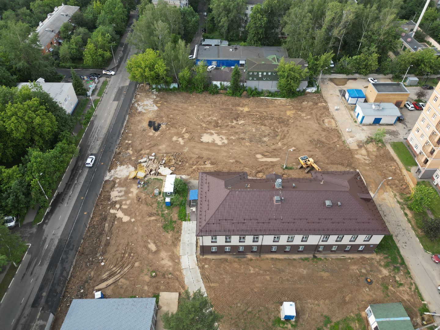 видео с коптера, строительство роддома, медицина в долгопрудном,