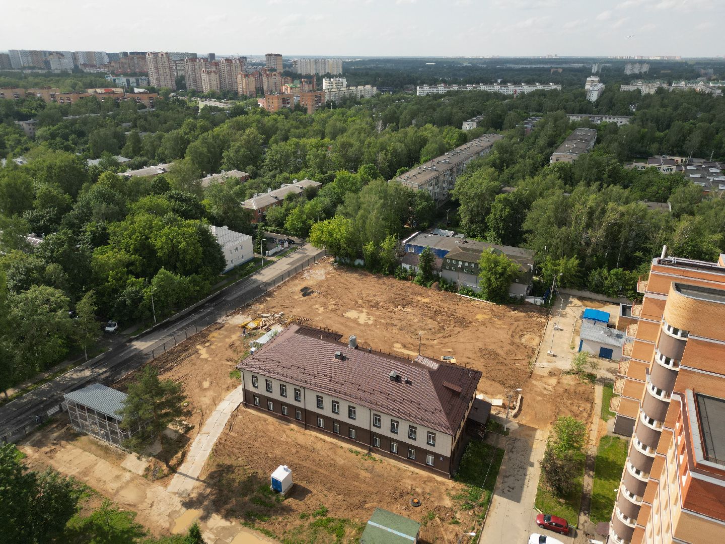 видео с коптера, строительство роддома, медицина в долгопрудном,