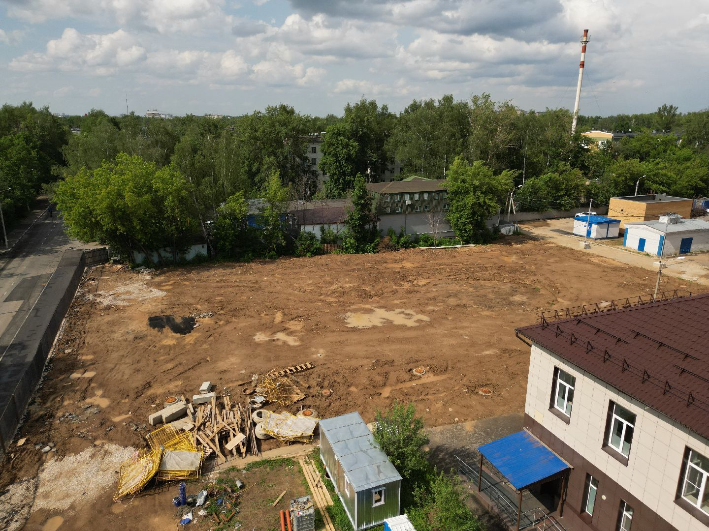 видео с коптера, строительство роддома, медицина в долгопрудном,