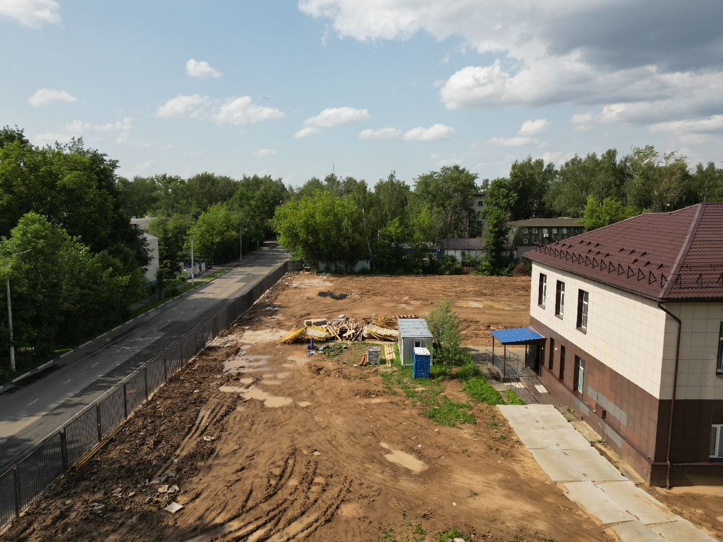 видео с коптера, строительство роддома, медицина в долгопрудном,