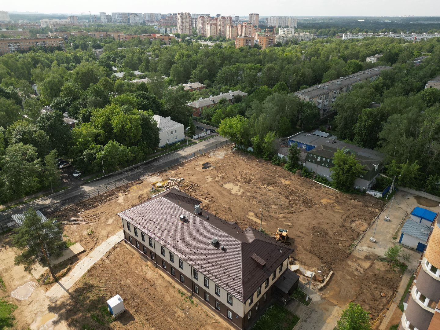 видео с коптера, строительство роддома, медицина в долгопрудном,