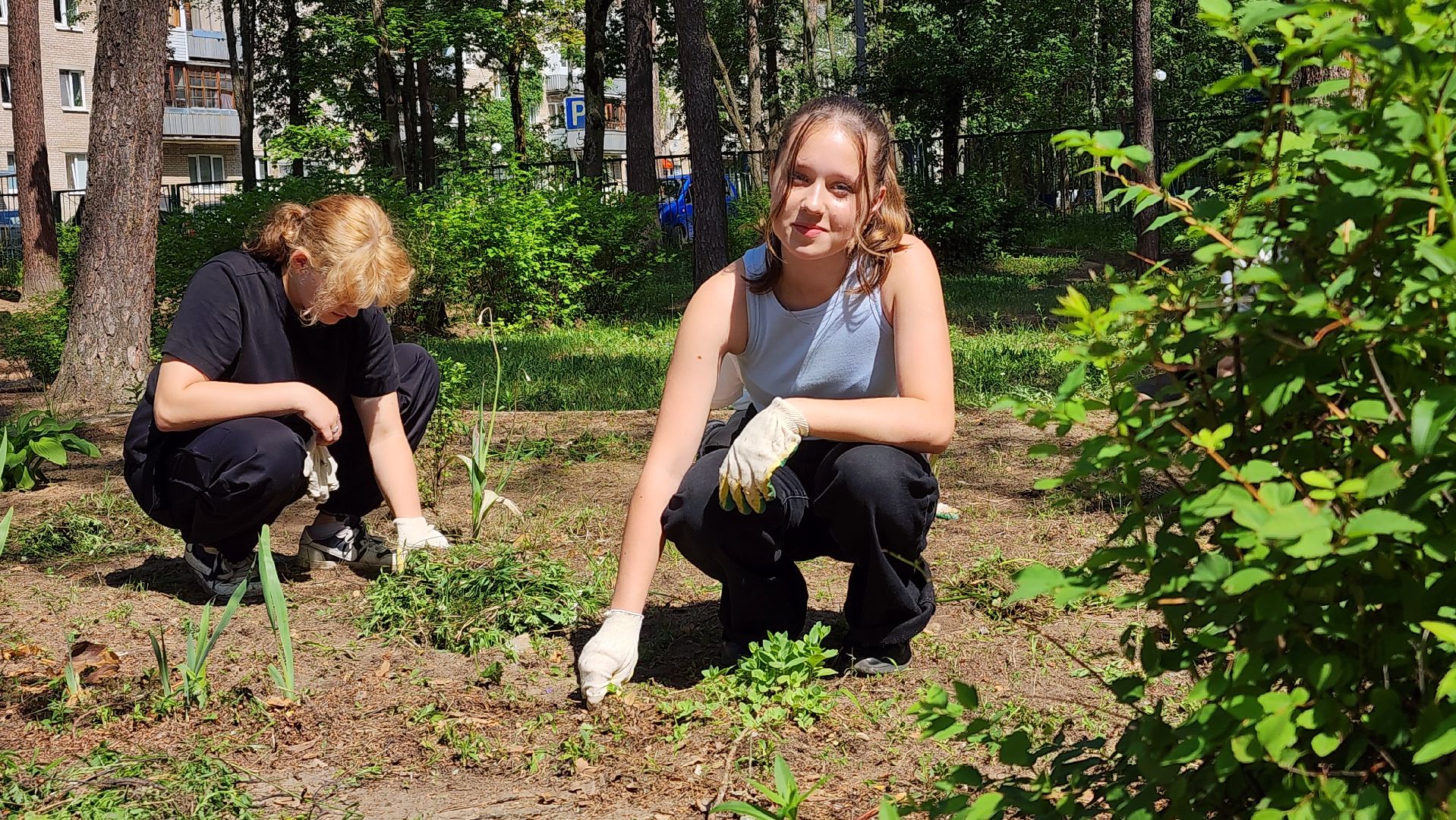 протвино, трудовые бригады подростков, благоустройство в детсаду,