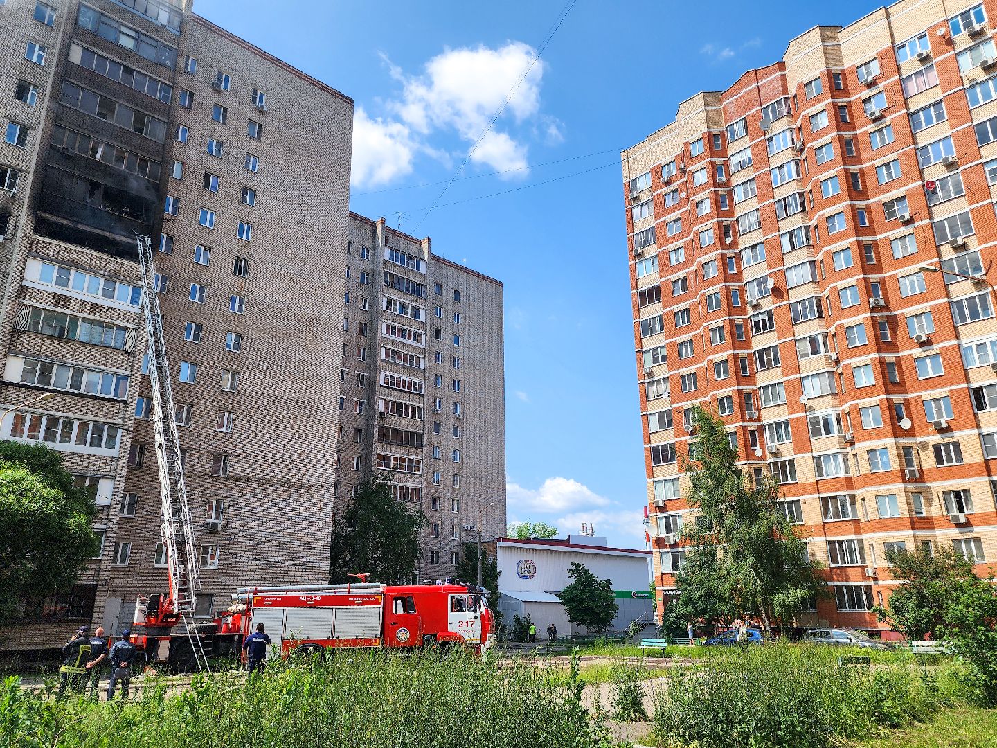 Подольск, Пожар, чп, МЧС, Дым,