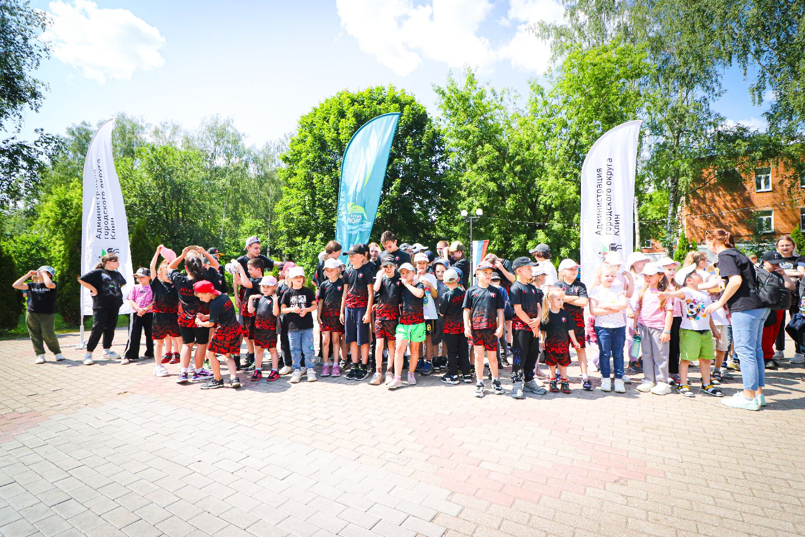 клин, спорт, бег, дети, факельная эстафета ,