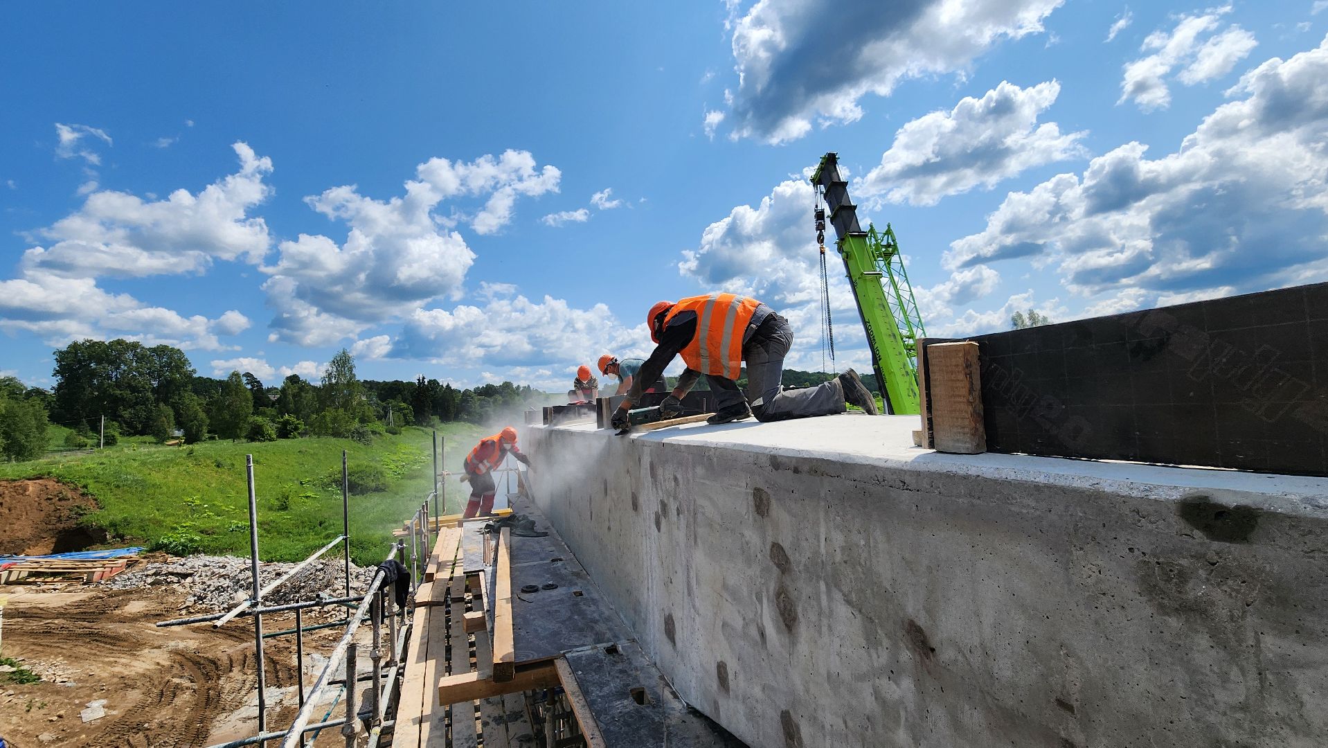 Руза,  Поречье , Строительство моста,