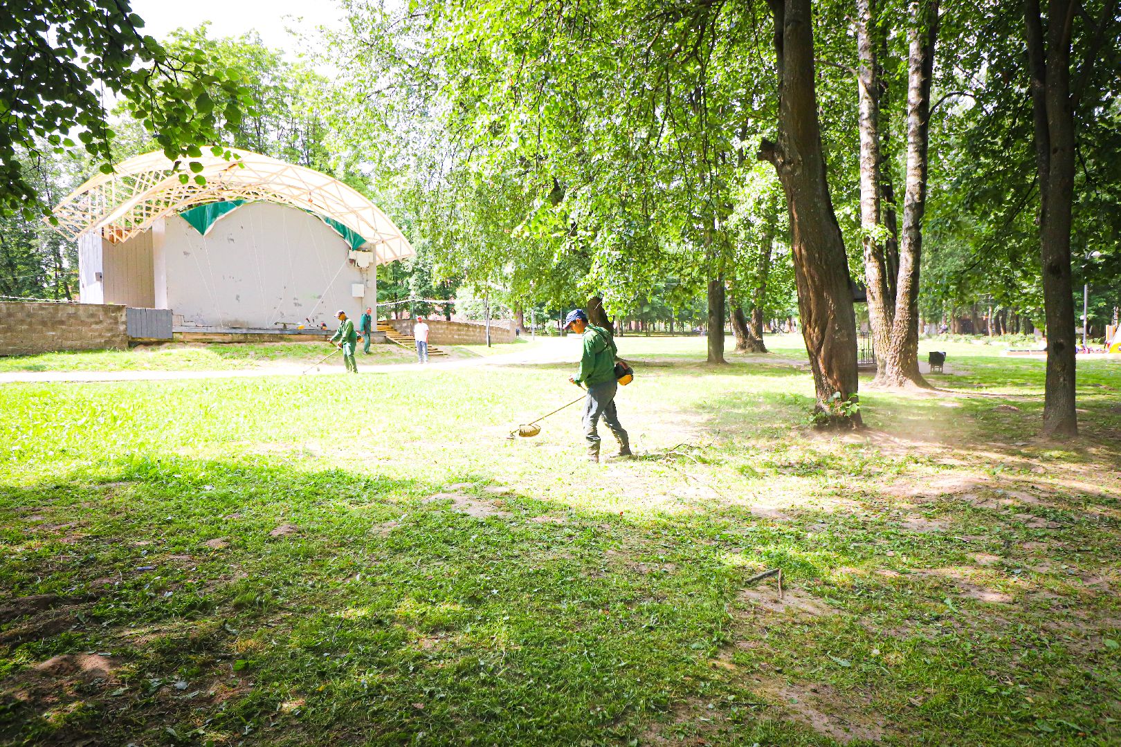 клин, парки подмосковья, покос травы, благоустройство,