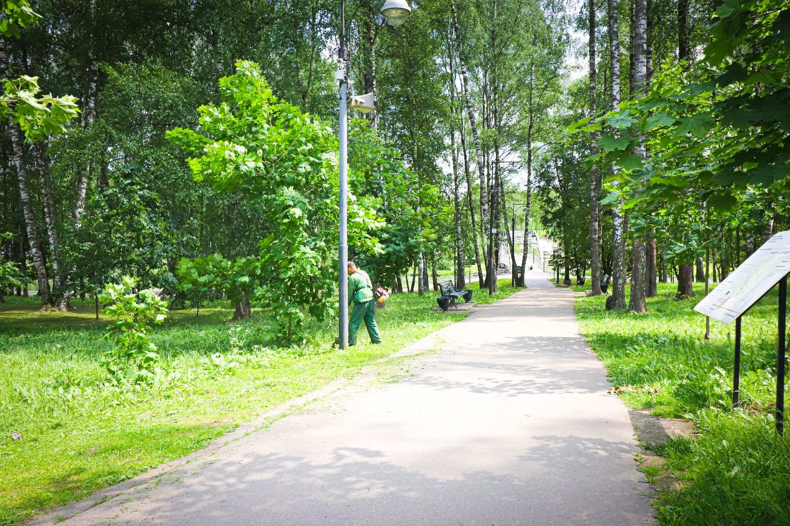 клин, парки подмосковья, покос травы, благоустройство,