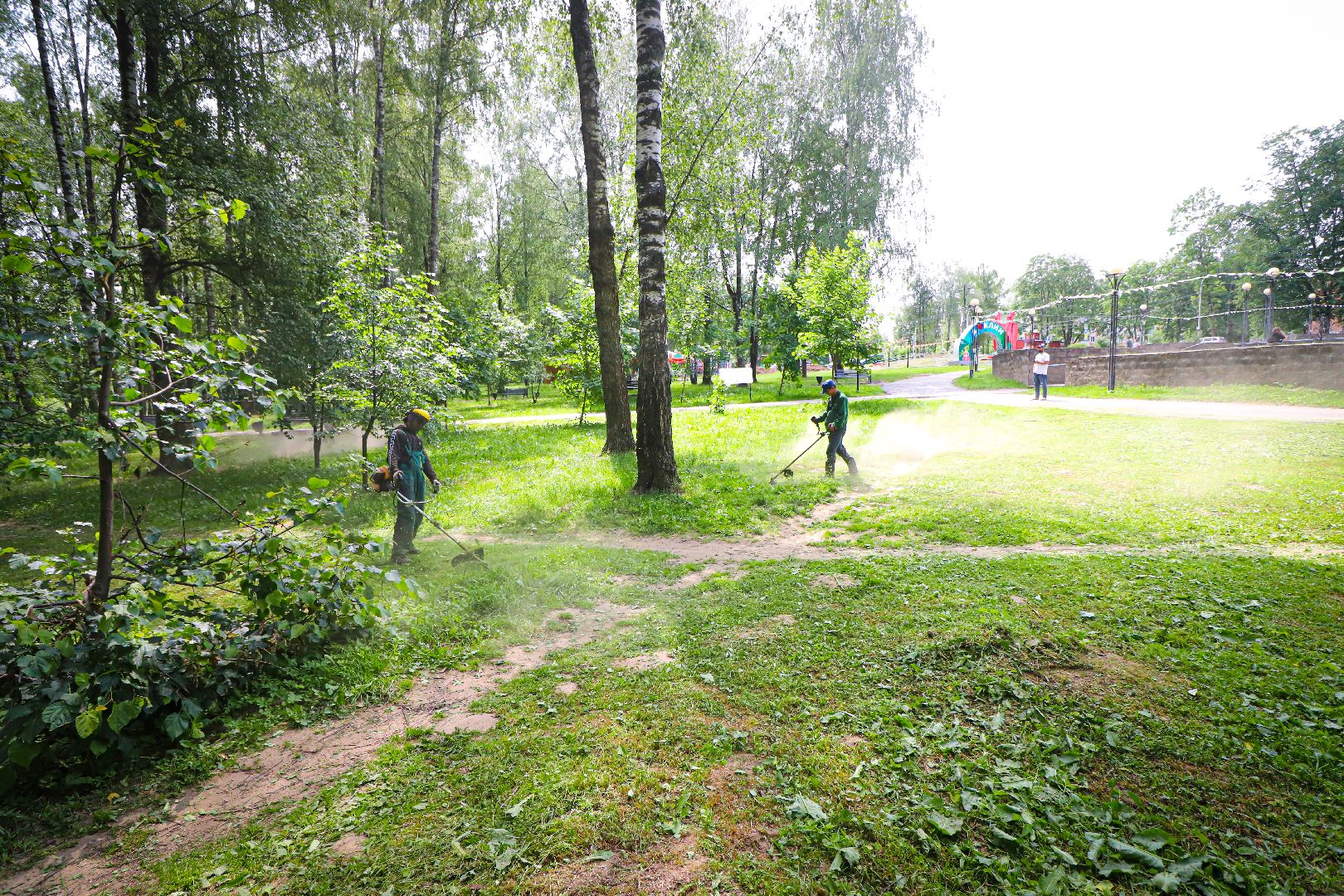 клин, парки подмосковья, покос травы, благоустройство,