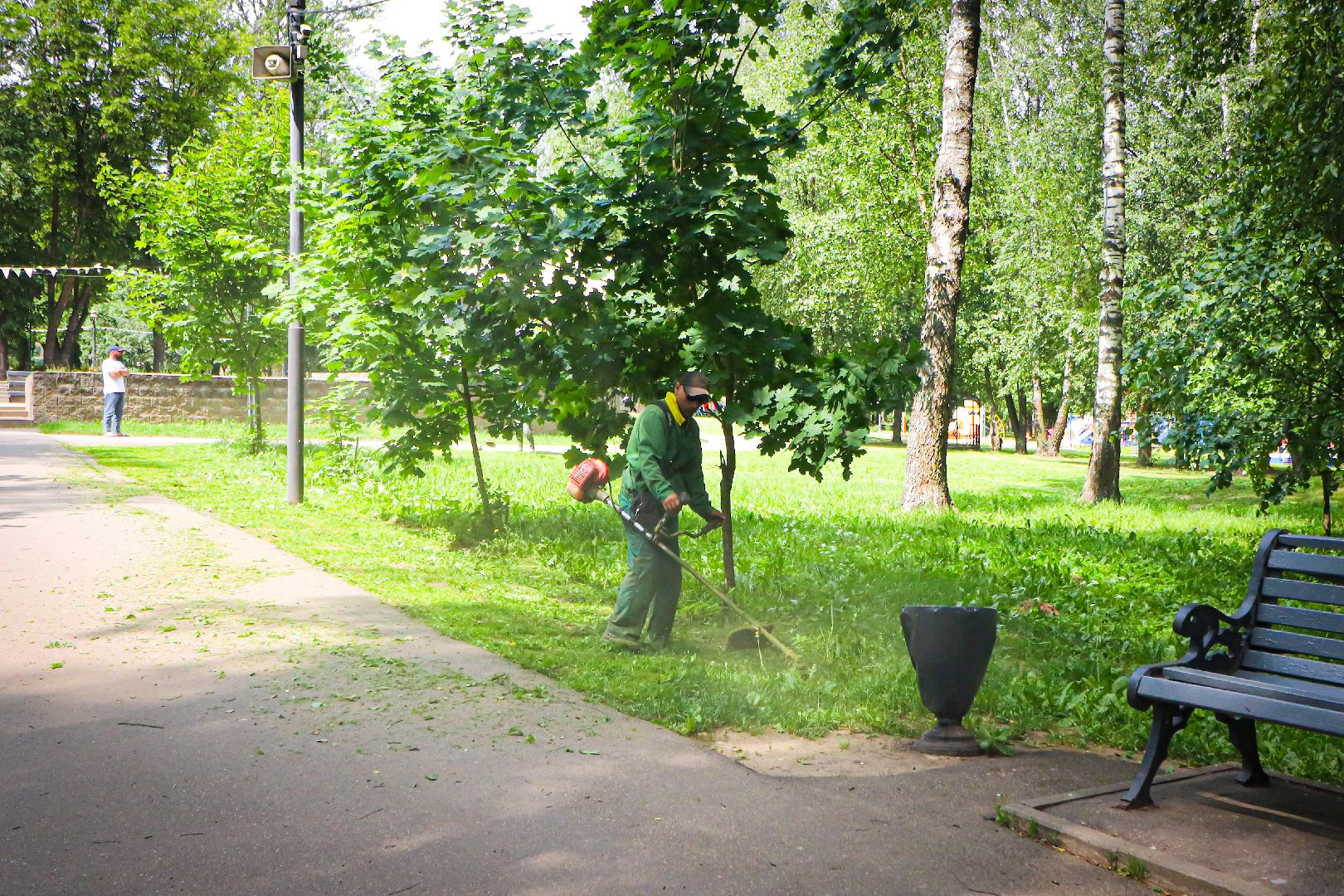 клин, парки подмосковья, покос травы, благоустройство,