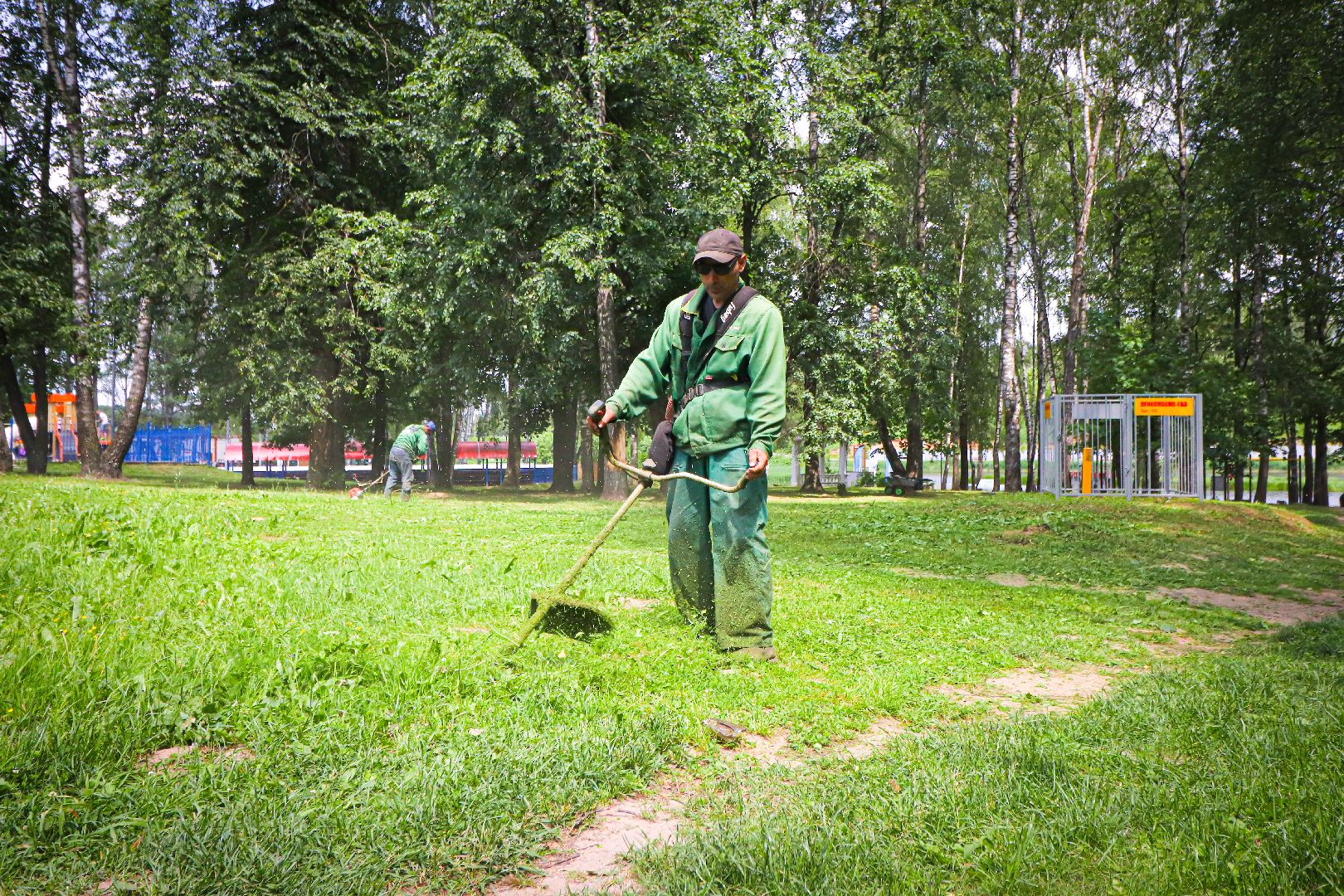 клин, парки подмосковья, покос травы, благоустройство,