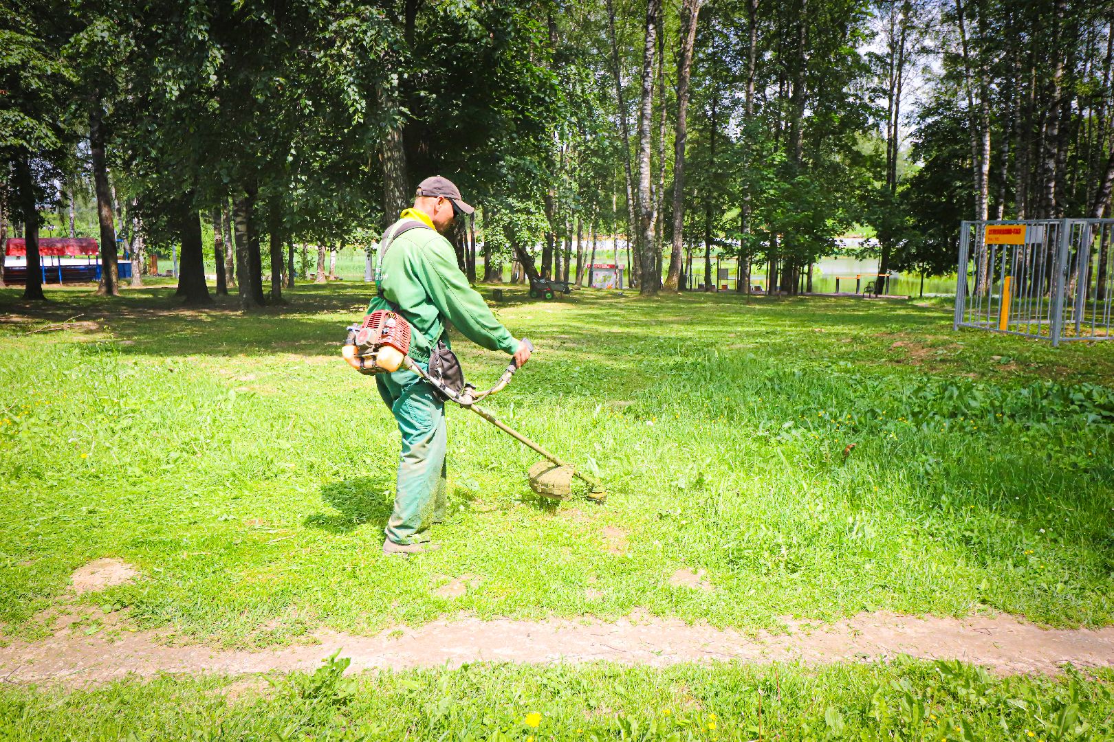 клин, парки подмосковья, покос травы, благоустройство,