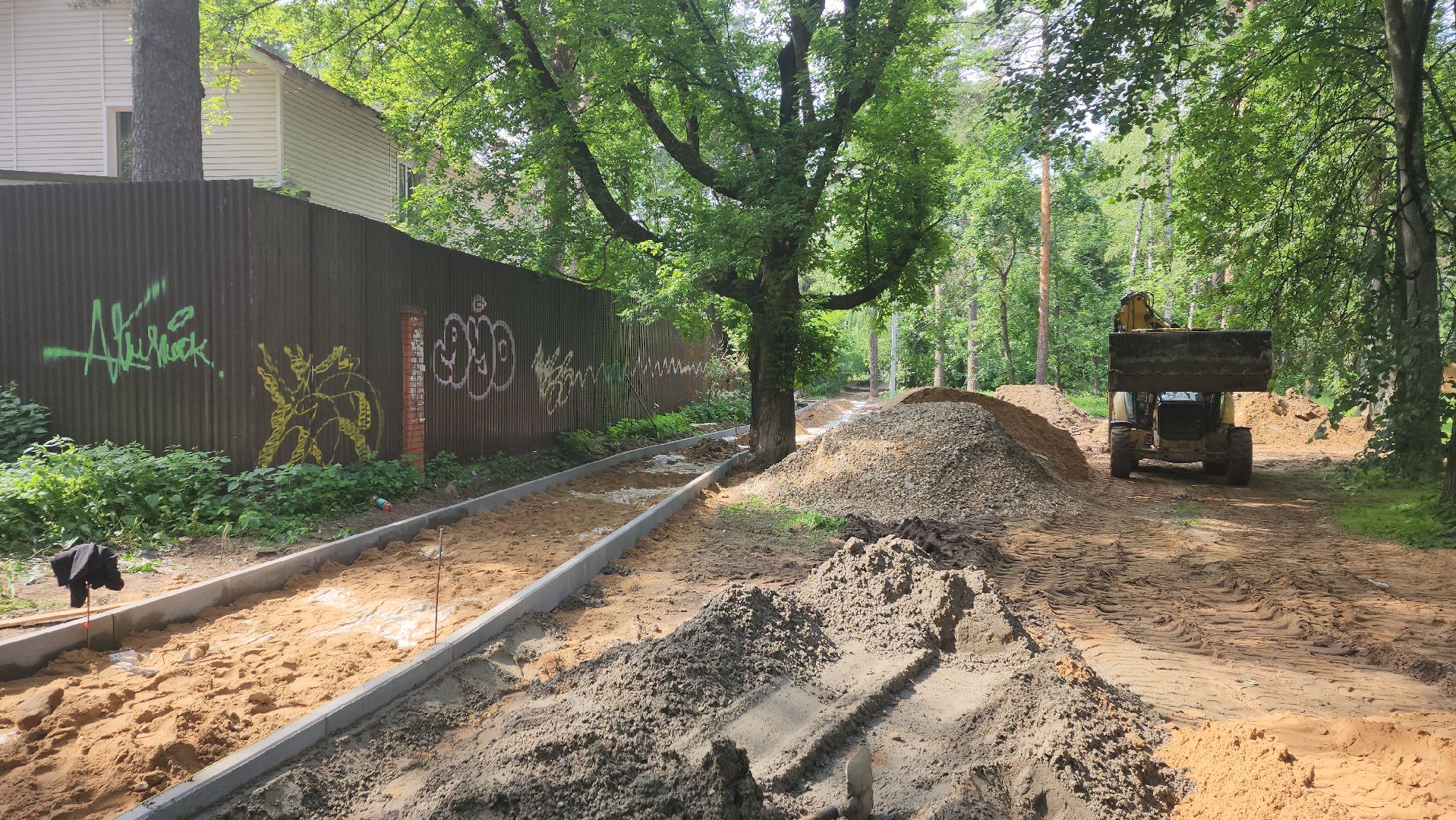 пушкино, вертикалки, благоустройство, пешеходная дорожка, пешком в подмосковье,асфальтовое покрытие, бортовой камень, тротуар,