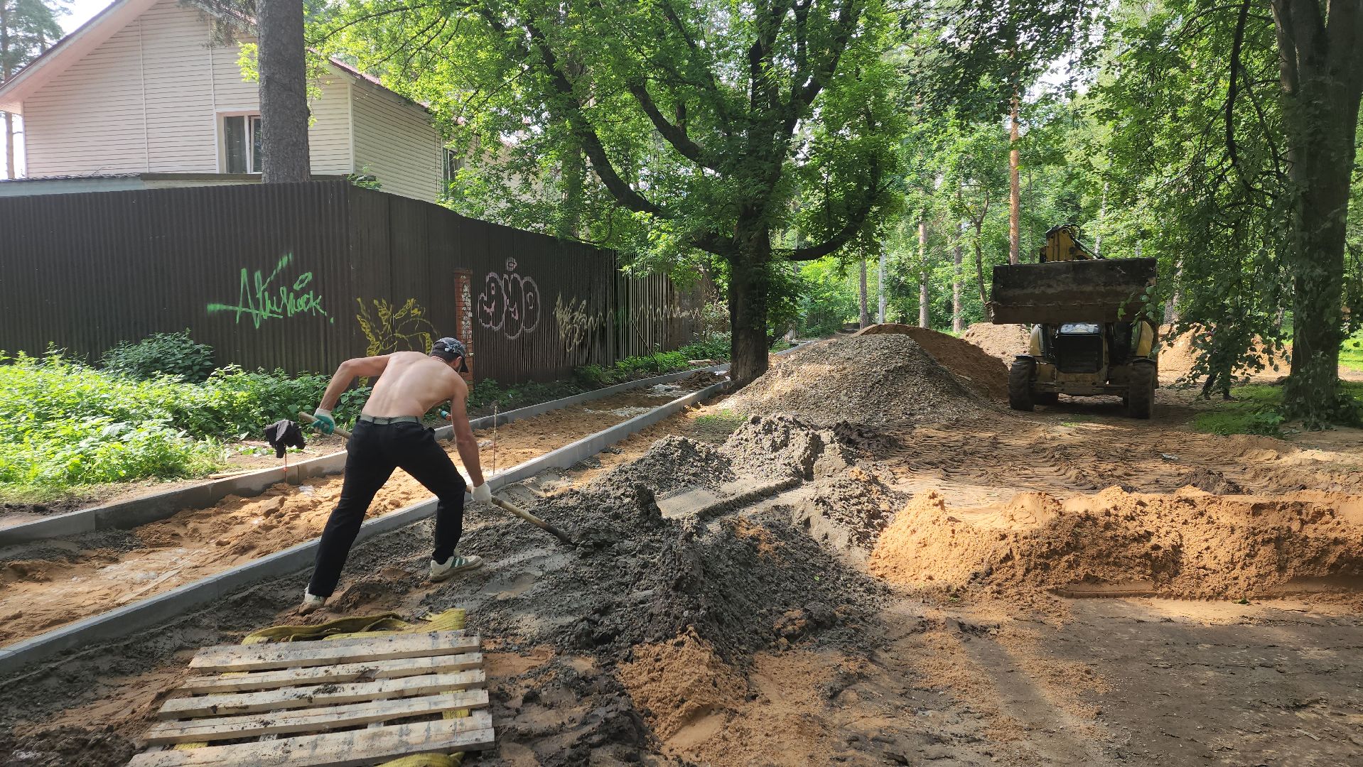 пушкино, вертикалки, благоустройство, пешеходная дорожка, пешком в подмосковье,асфальтовое покрытие, бортовой камень, тротуар,