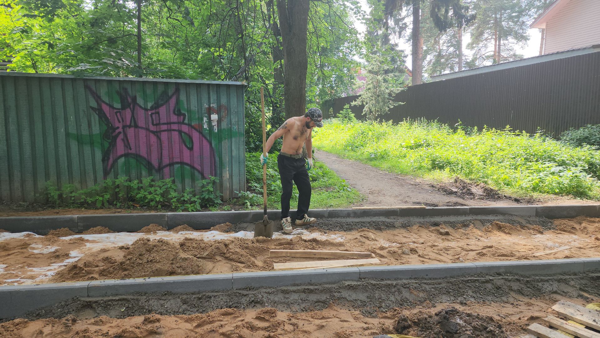 пушкино, вертикалки, благоустройство, пешеходная дорожка, пешком в подмосковье,асфальтовое покрытие, бортовой камень, тротуар,