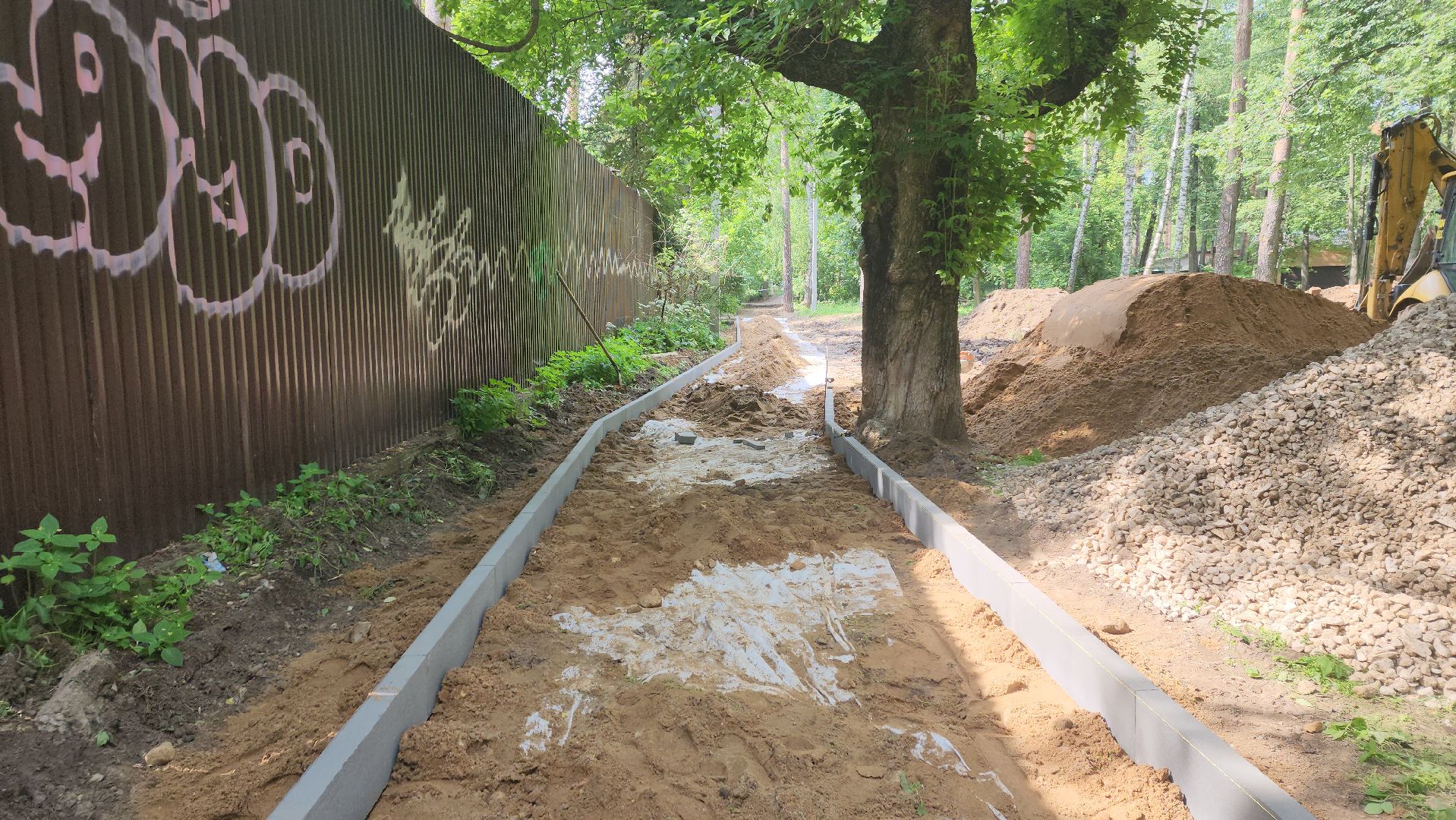 пушкино, вертикалки, благоустройство, пешеходная дорожка, пешком в подмосковье,асфальтовое покрытие, бортовой камень, тротуар,