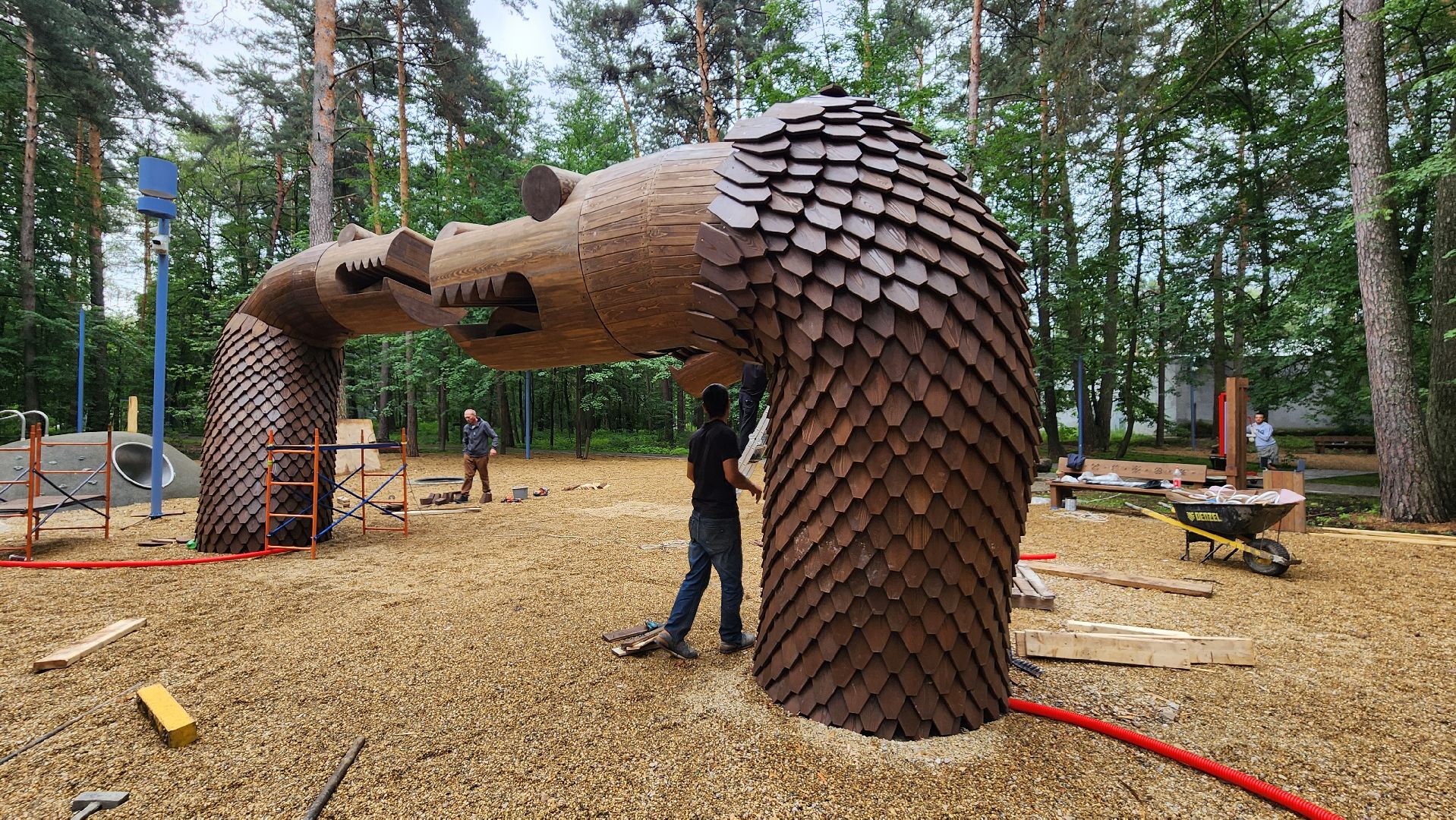 змей горыныч, протвинская сказка, реконструкция парка,