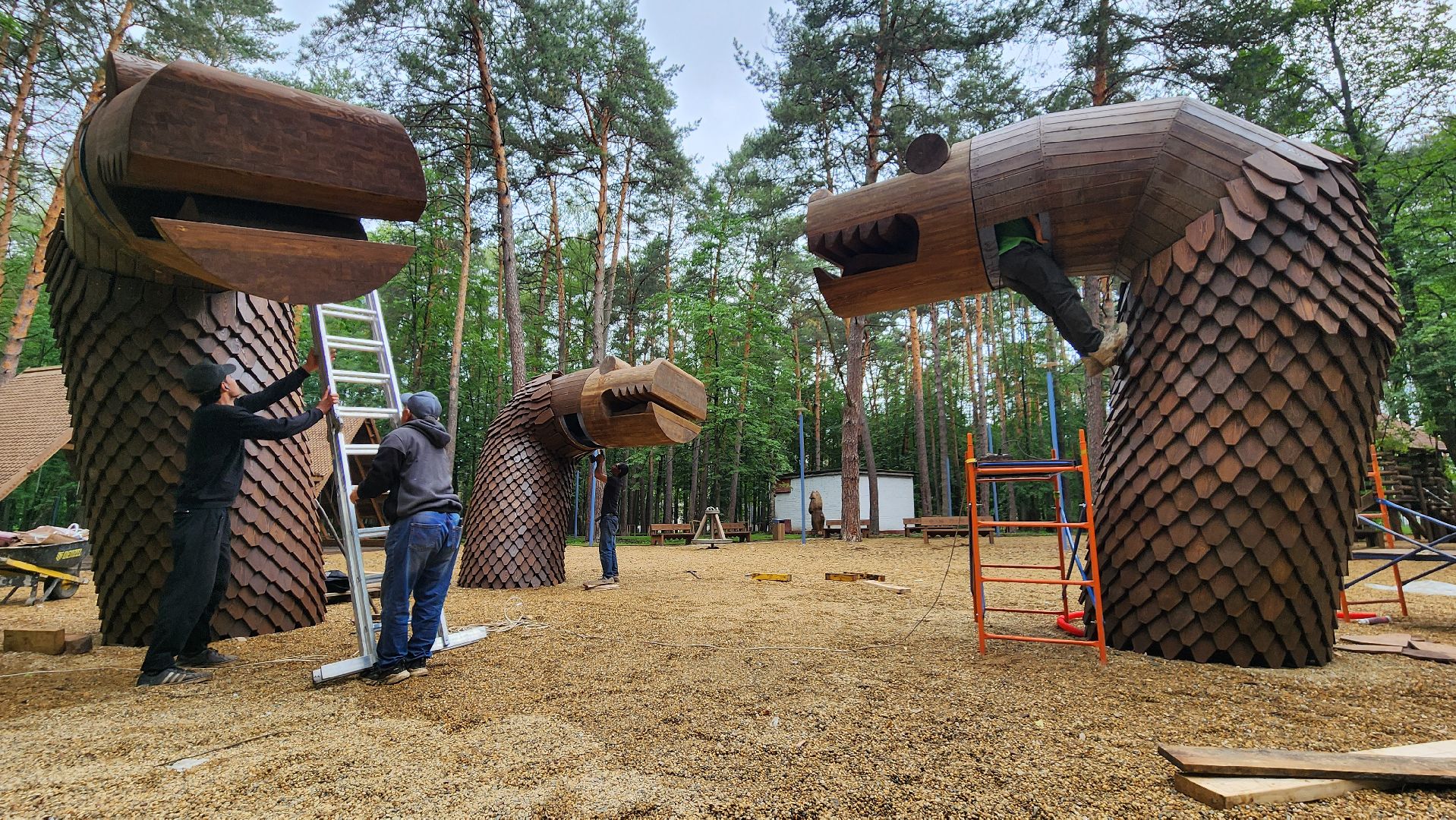 змей горыныч, протвинская сказка, реконструкция парка,