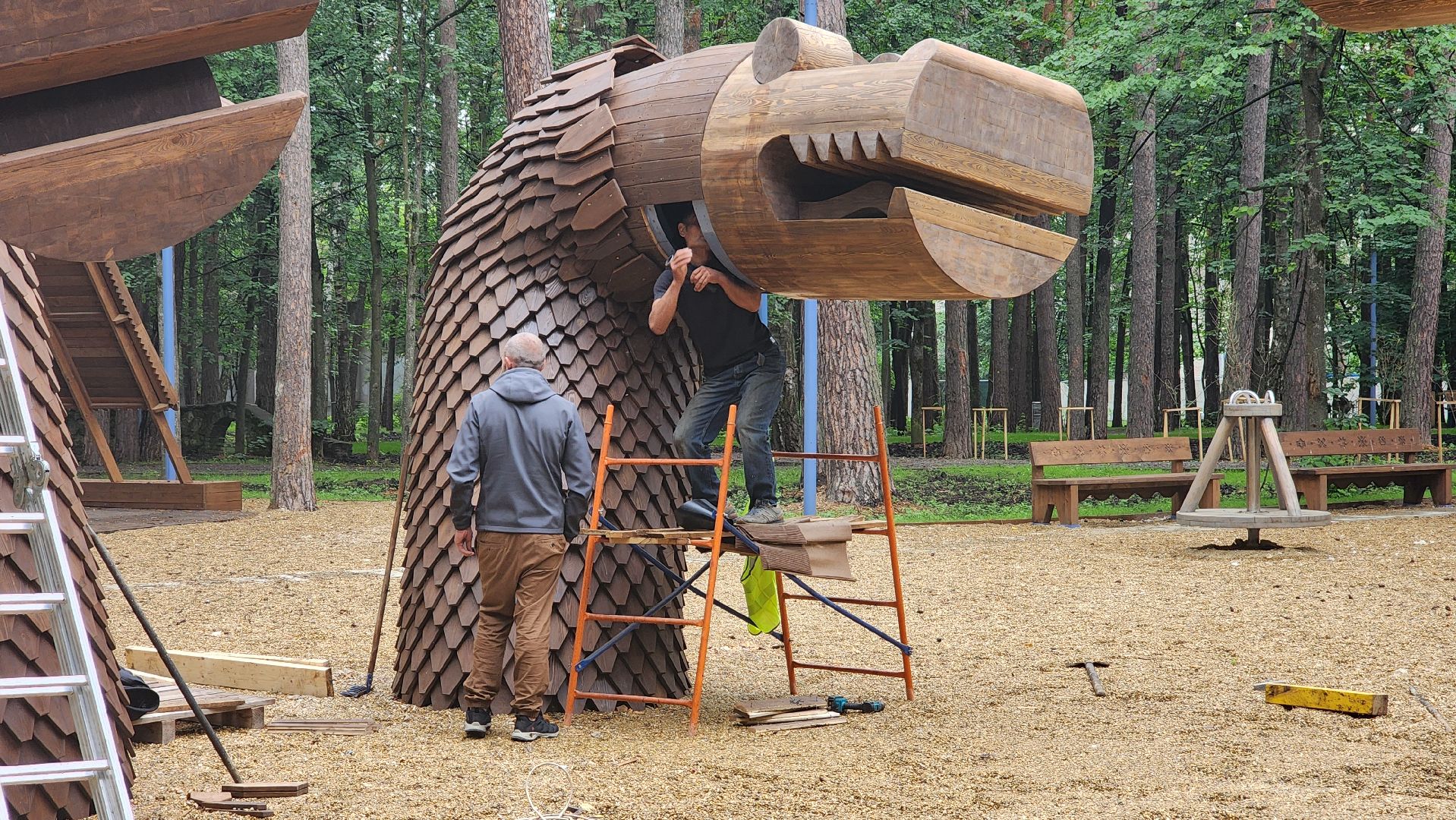 змей горыныч, протвинская сказка, реконструкция парка,