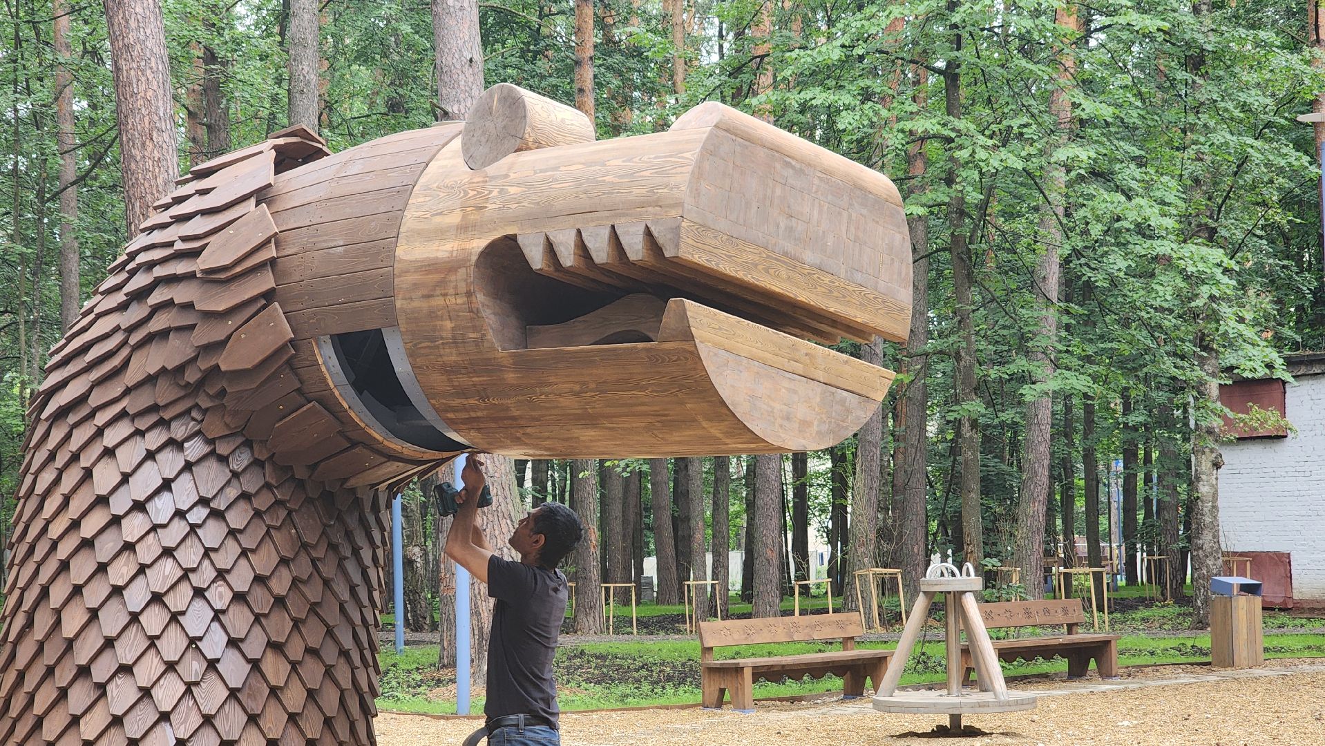 змей горыныч, протвинская сказка, реконструкция парка,