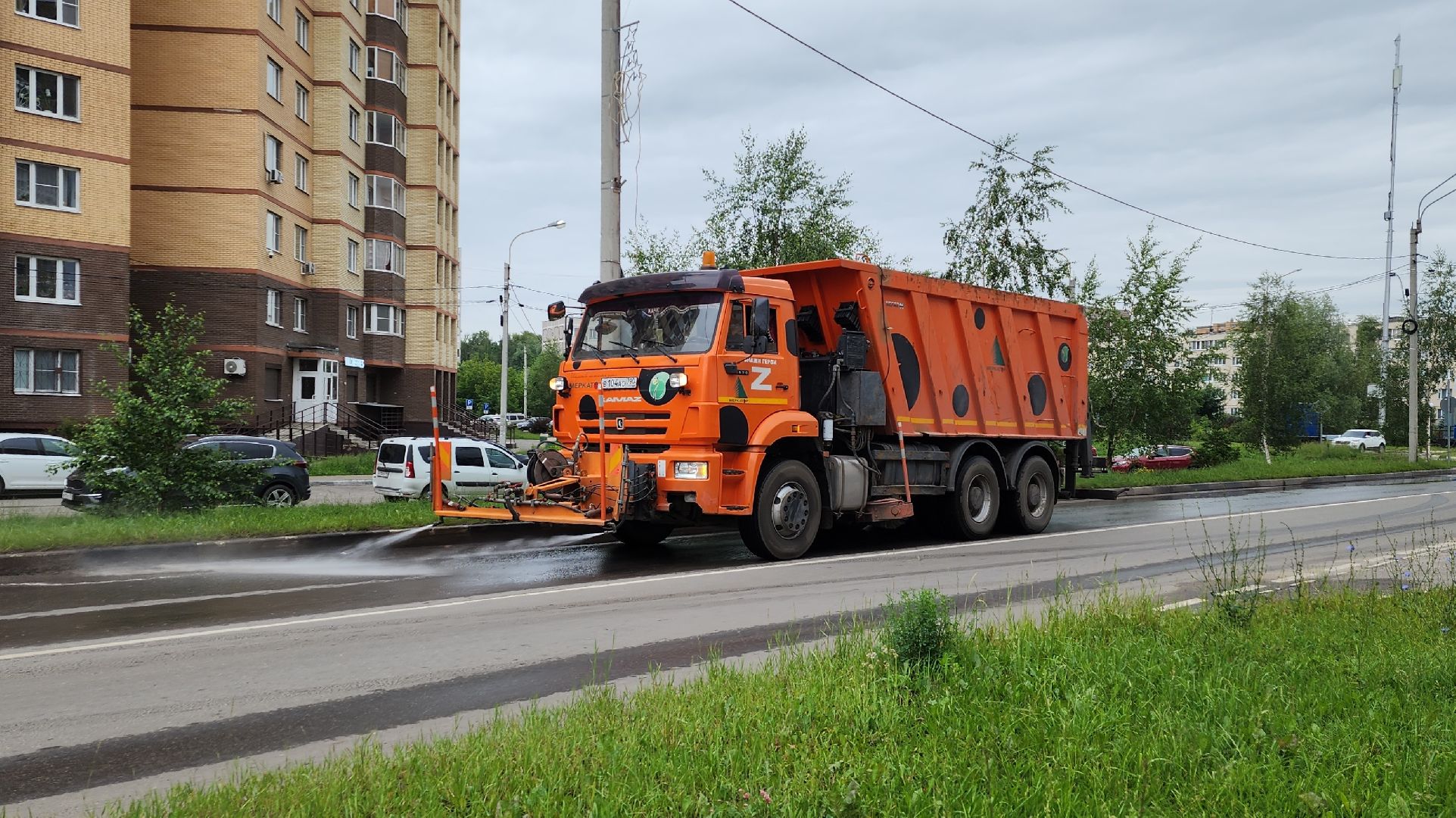 дороги, жкх, полив дорог, лосино-петровский,