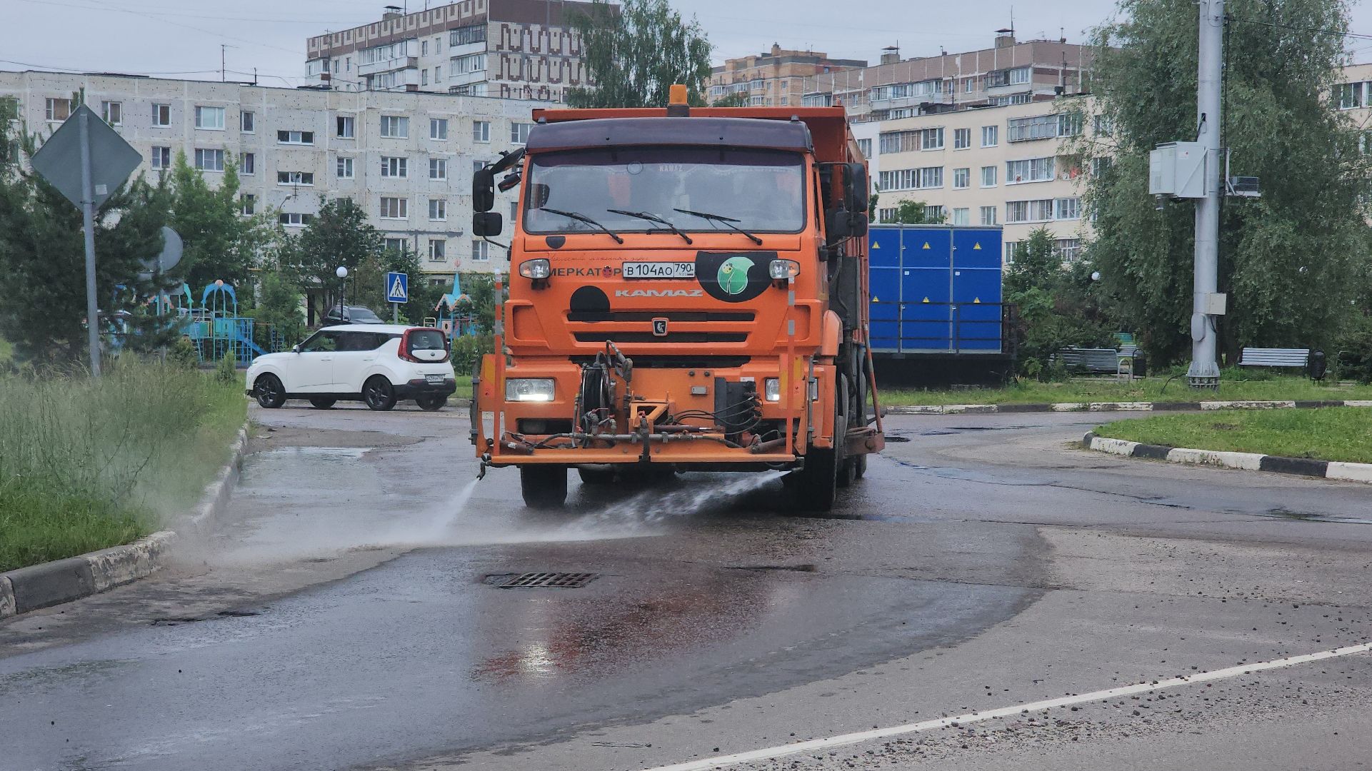 дороги, жкх, полив дорог, лосино-петровский,