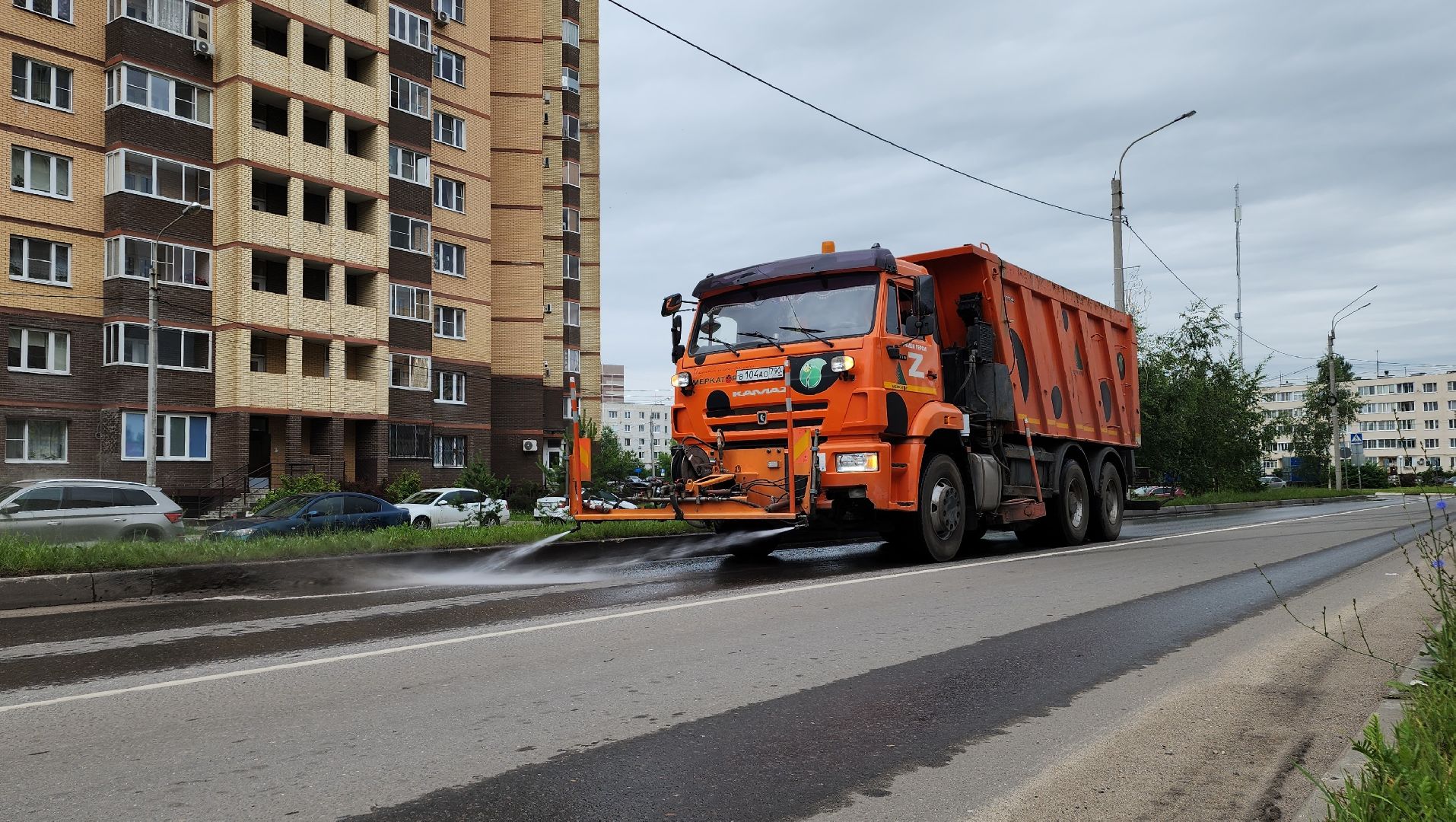 дороги, жкх, полив дорог, лосино-петровский,