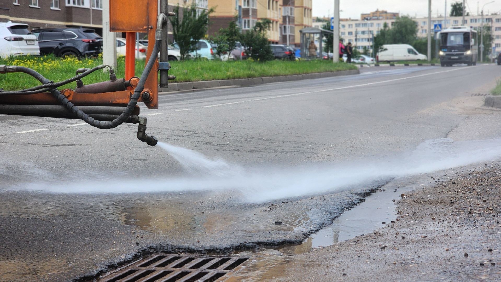 дороги, жкх, полив дорог, лосино-петровский,