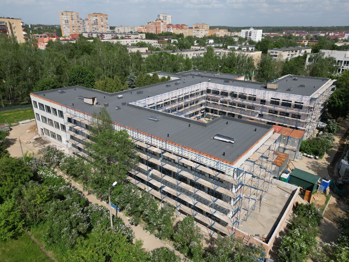 видео с коптера, ремонт лицея в истре, образование в истре,