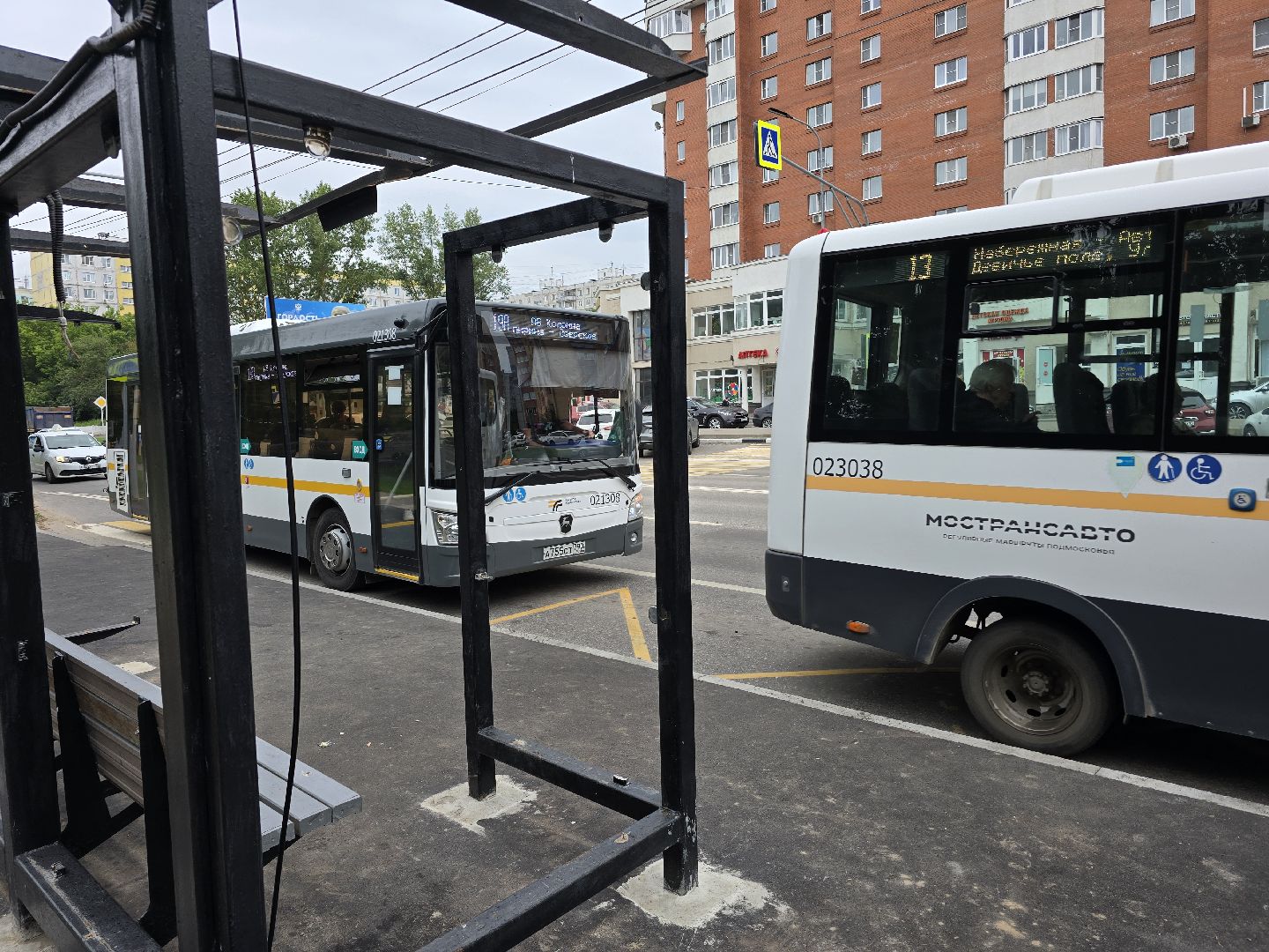 Коломна, автобусная остановка, автобусный павильон,