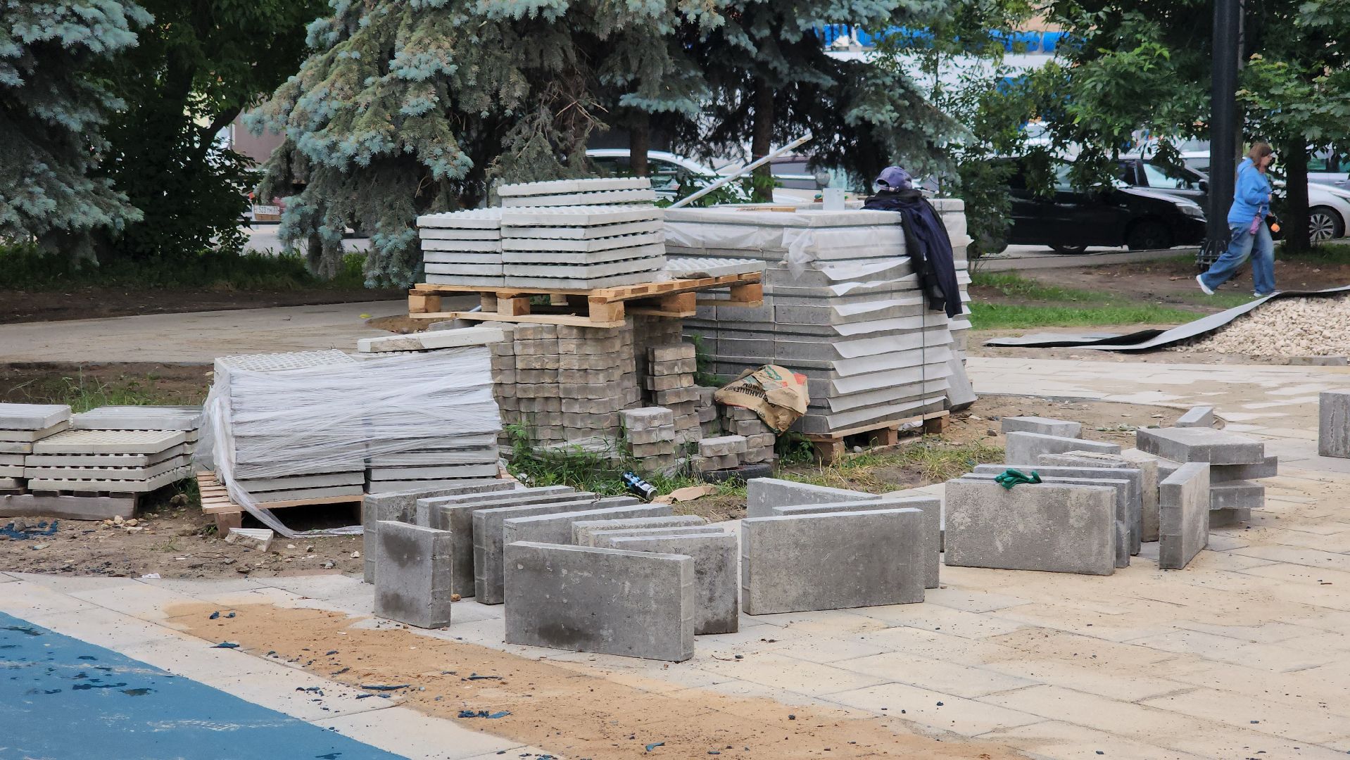 благоустройство сквера, Новые лавочки, щёлково, пролетарский проспект,