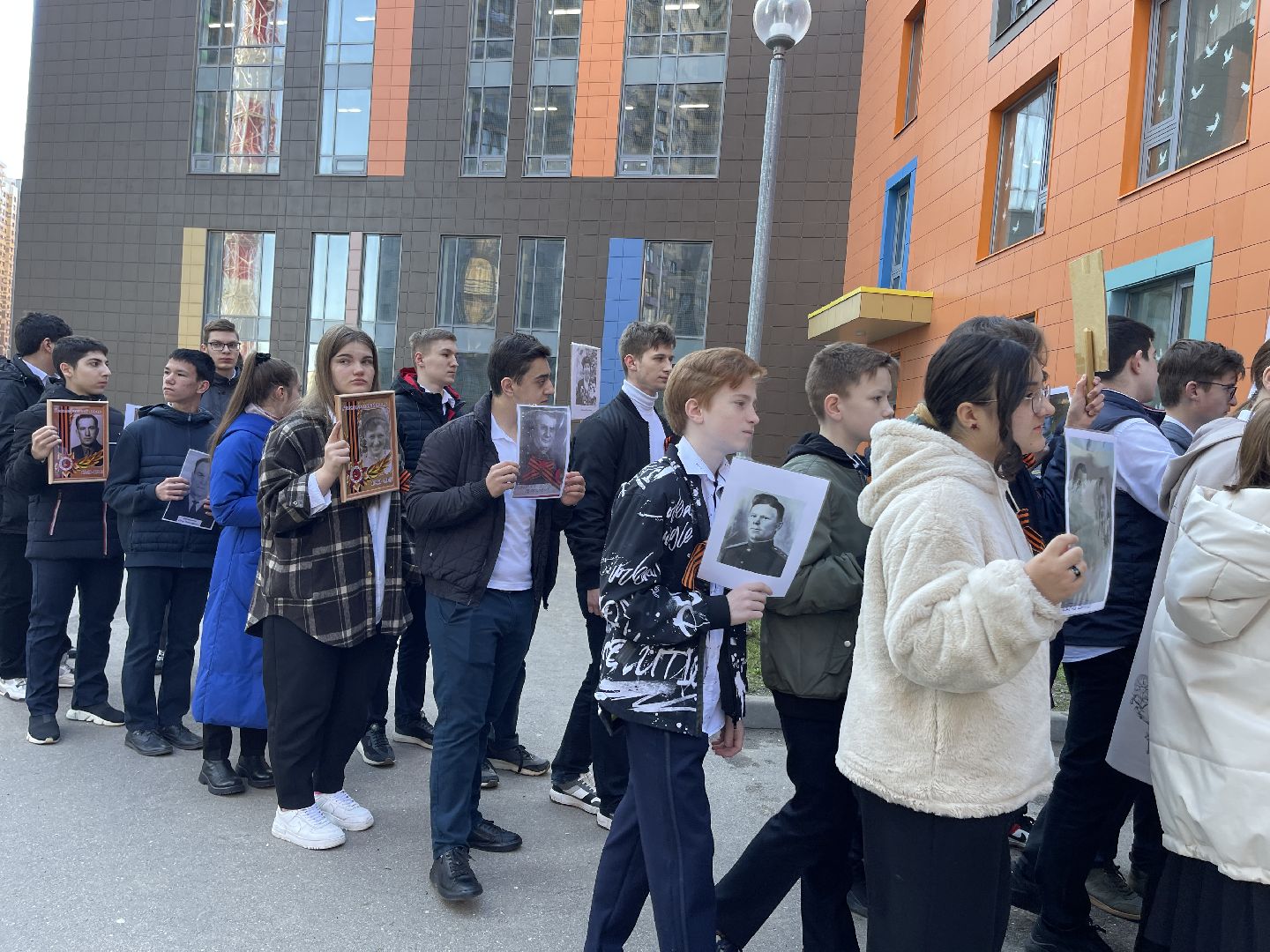 Одинцово, День Победы, бесссертный полк, школа, ветеран,