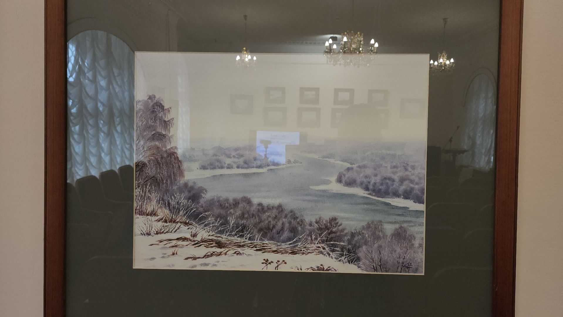 кашира, художественная выставка, краеведческий музей, картины, акварель , ока, пейзаж,