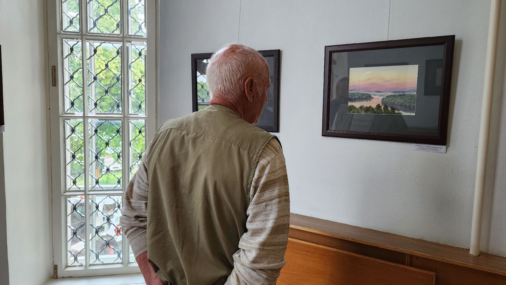 кашира, художественная выставка, краеведческий музей, картины, акварель , ока, пейзаж,